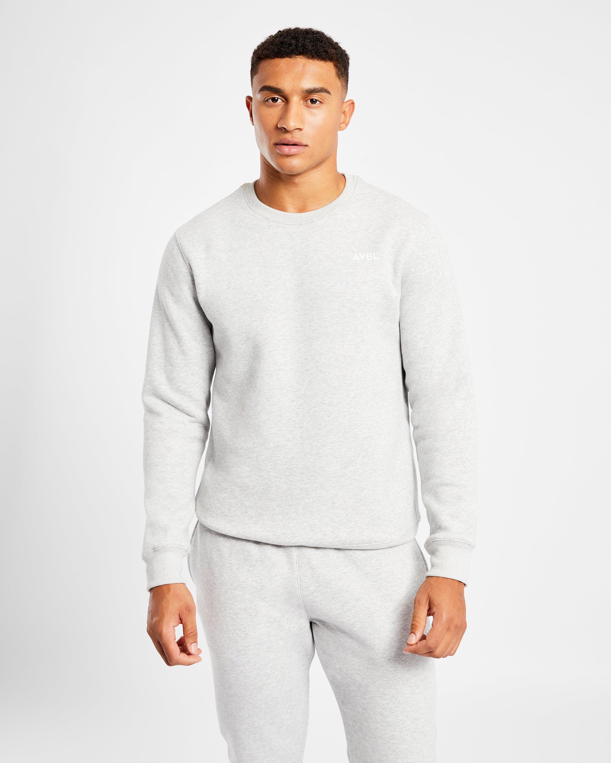 Essential-Pullover – Grau meliert