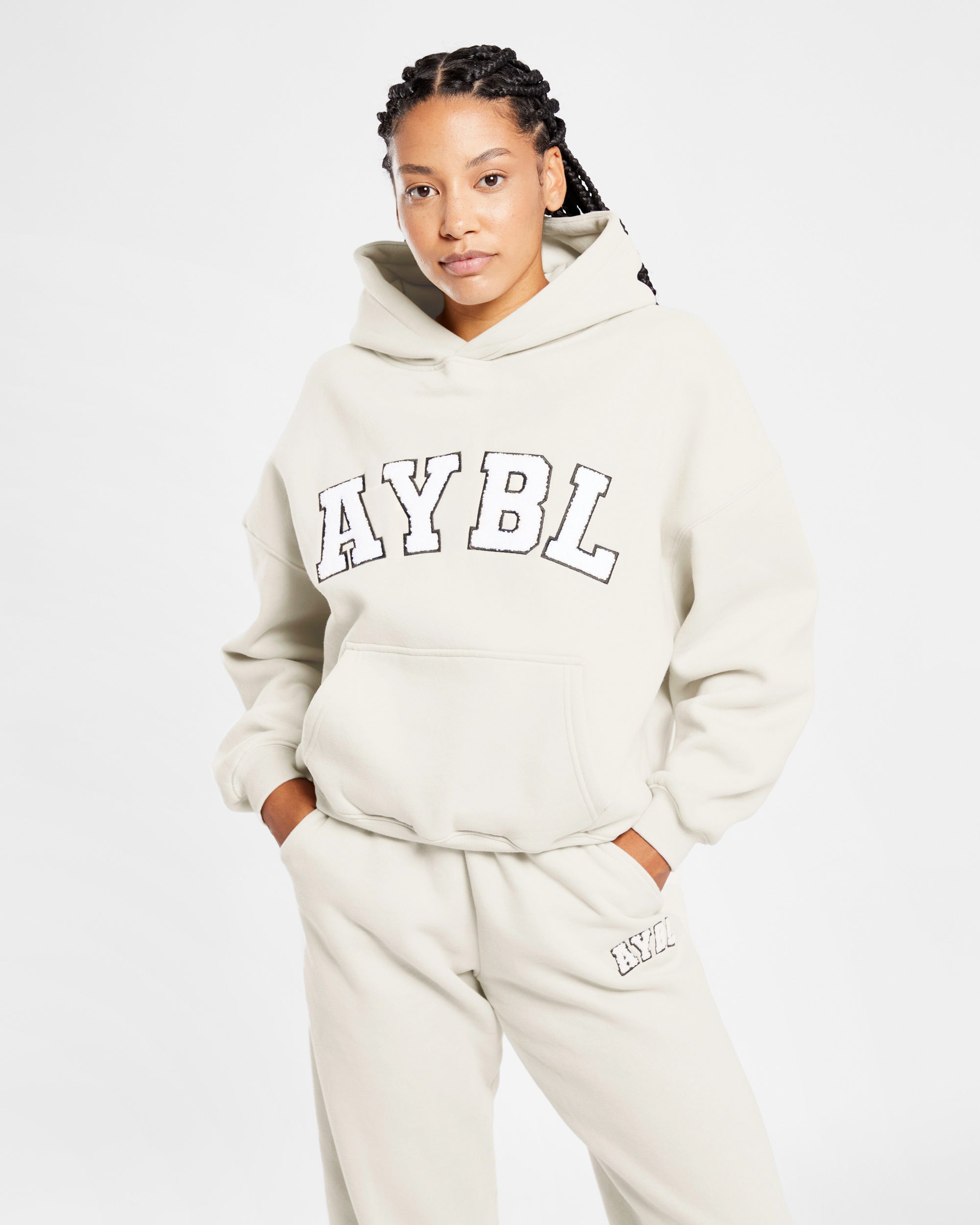 Varsity Oversized Hoodie - Sand - aybldev