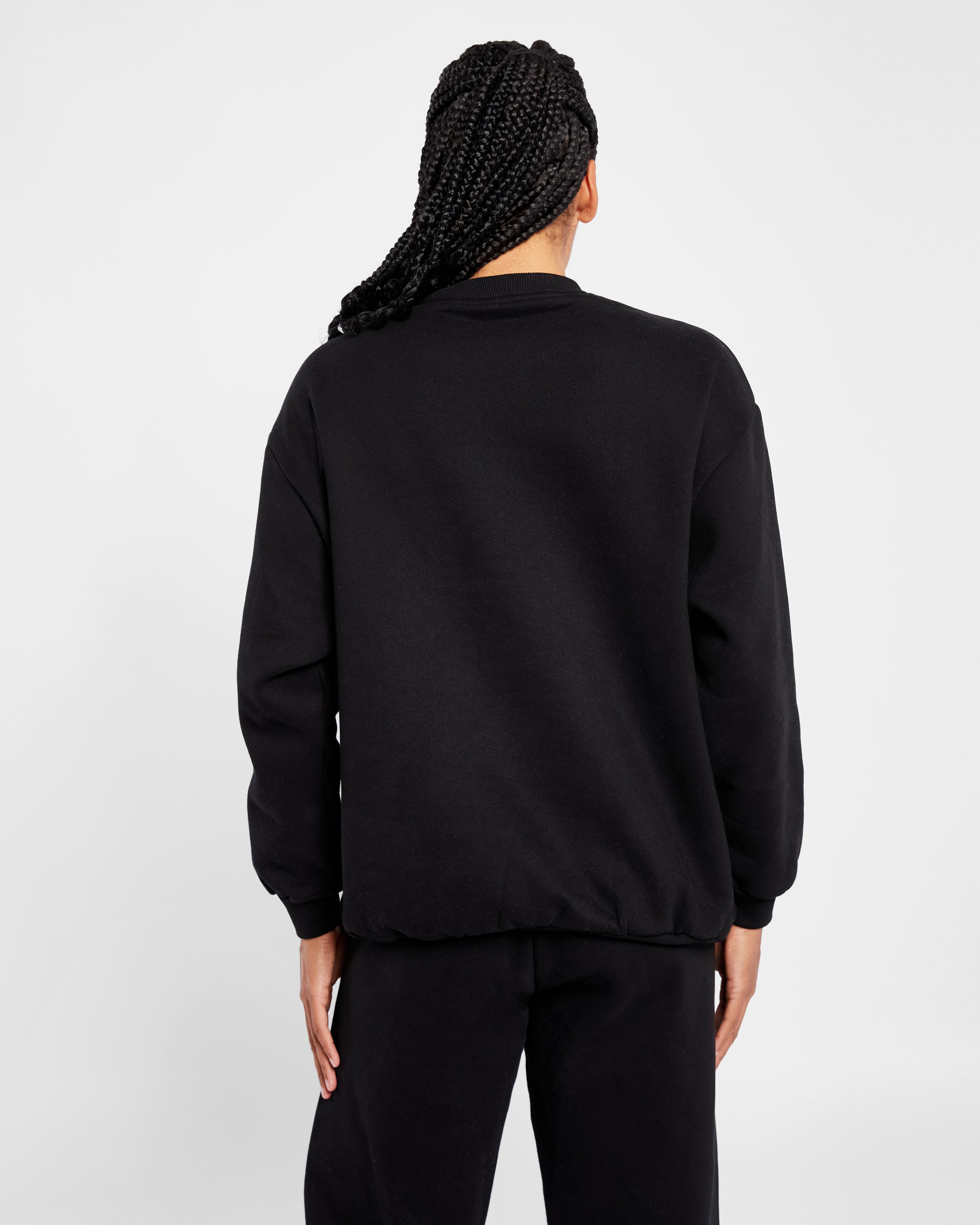 Varsity Oversized Sweatshirt - Black - aybldev