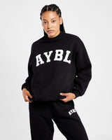 Varsity Oversized Sweatshirt - Black - aybldev