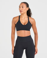 Power Seamless Sports Bra - Black