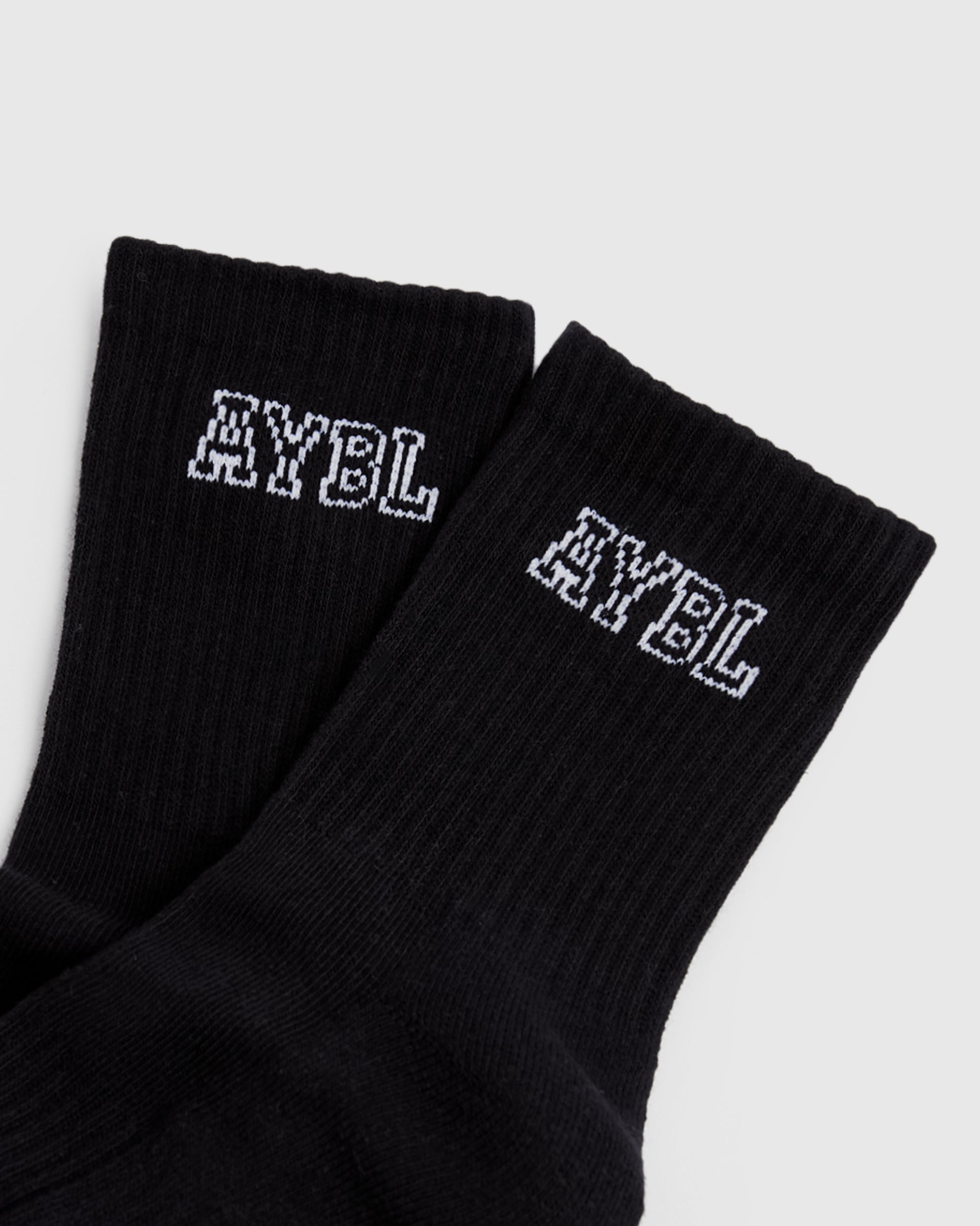 Varsity Crew Socks - Black - aybldev