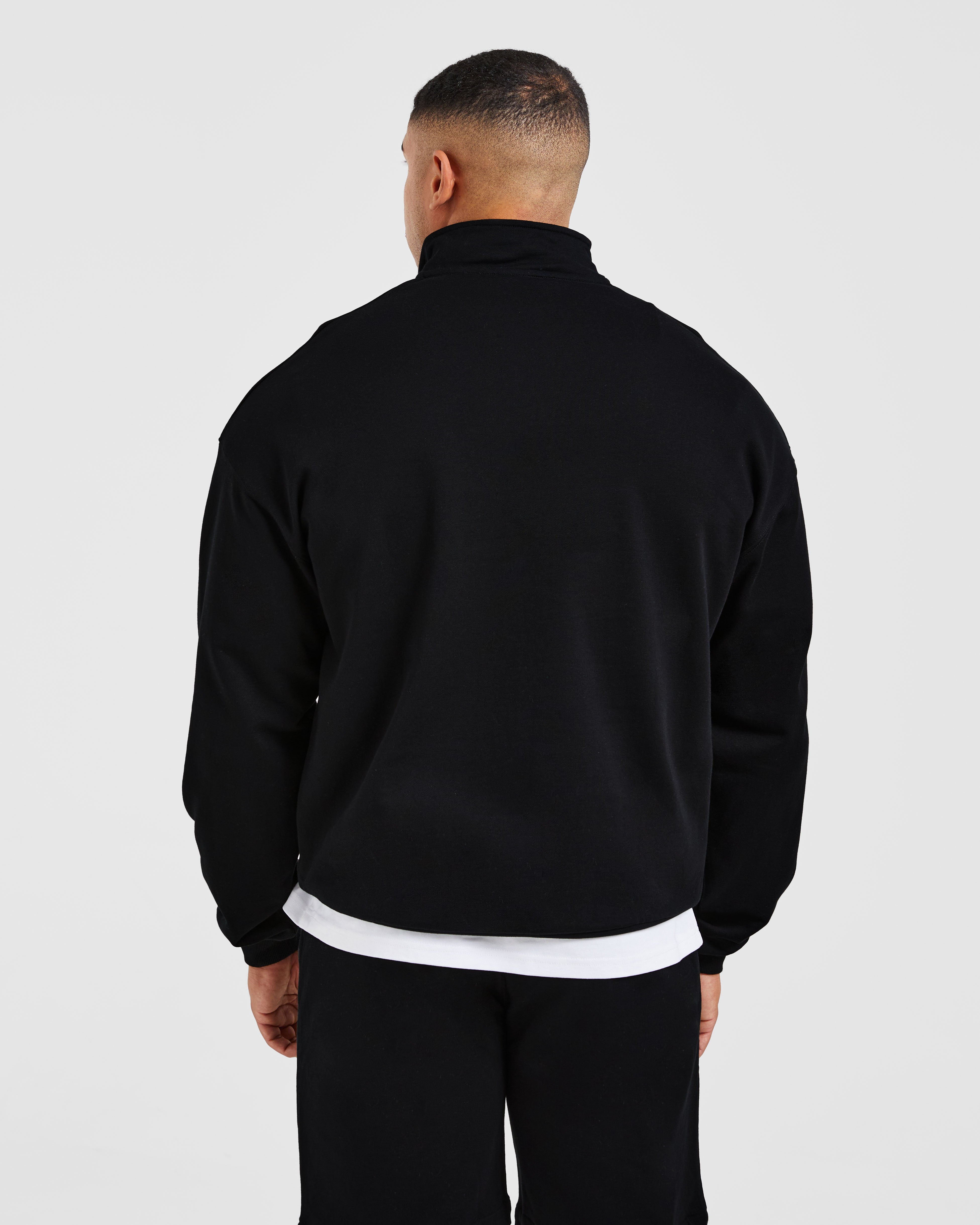 Rebound 1/4 Zip Pullover - Black