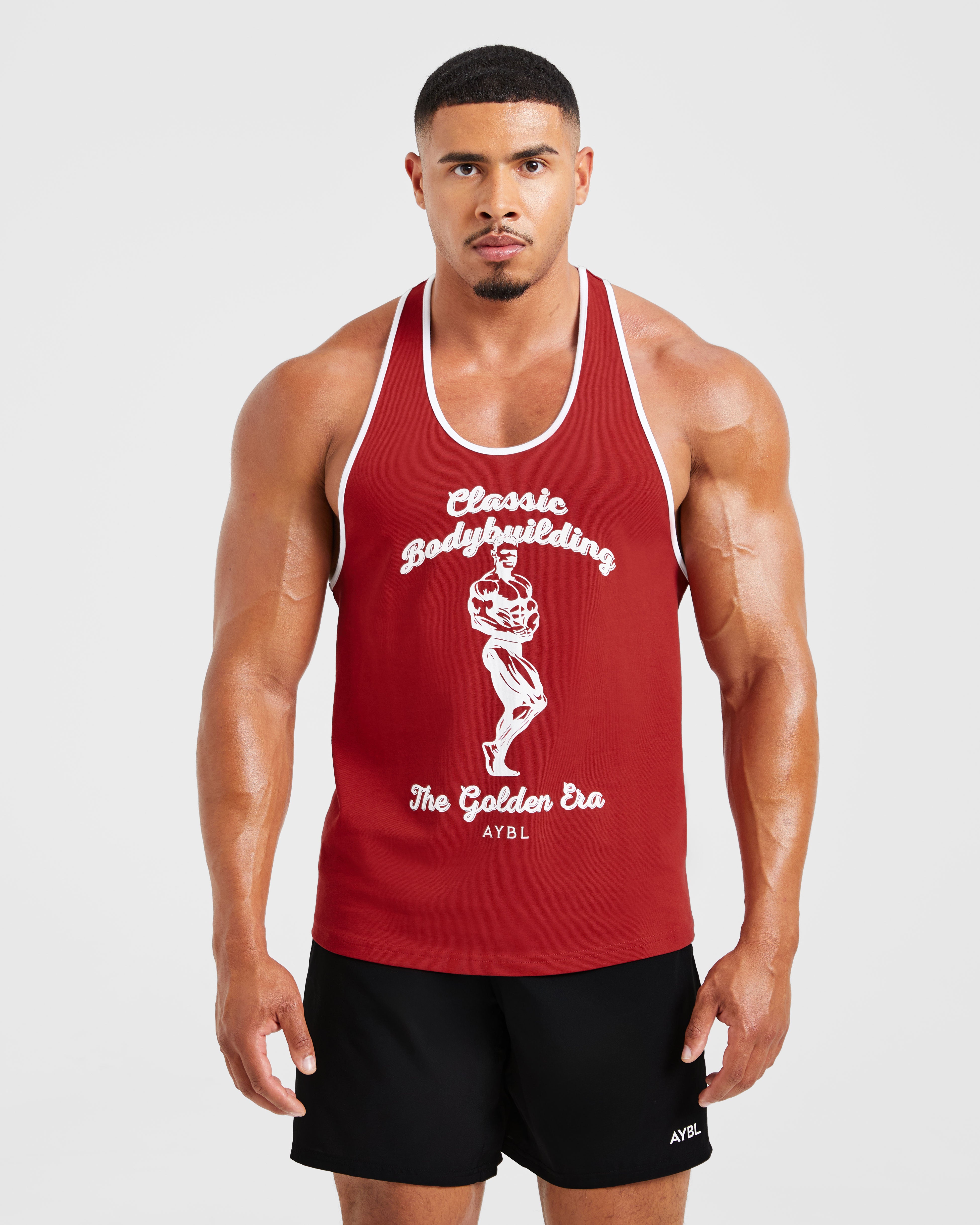 Wesley Vissers X Classic Bodybuilding Stringer - Deep Red