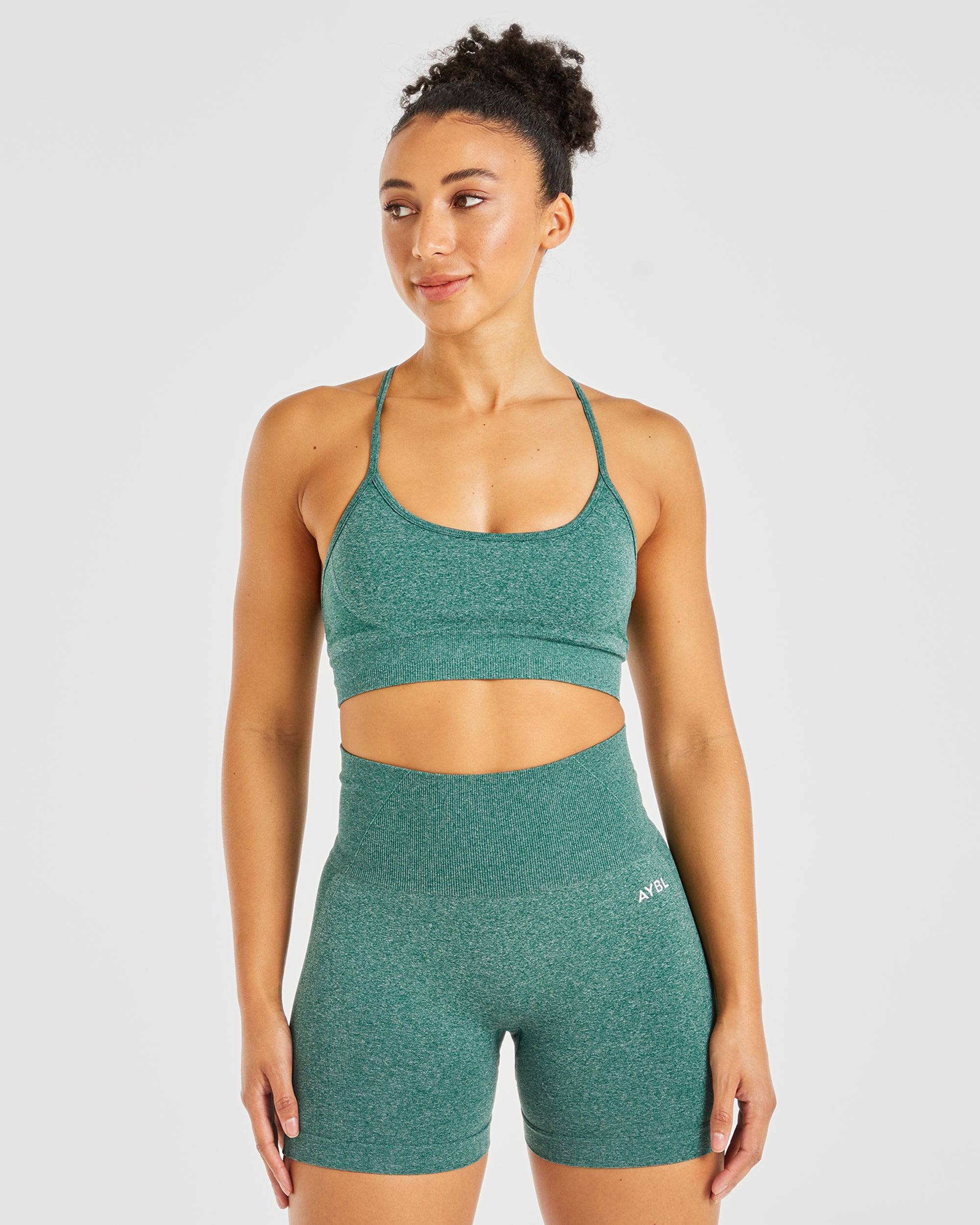 Empower Seamless Sports Bra - Forest Green Marl - aybldev