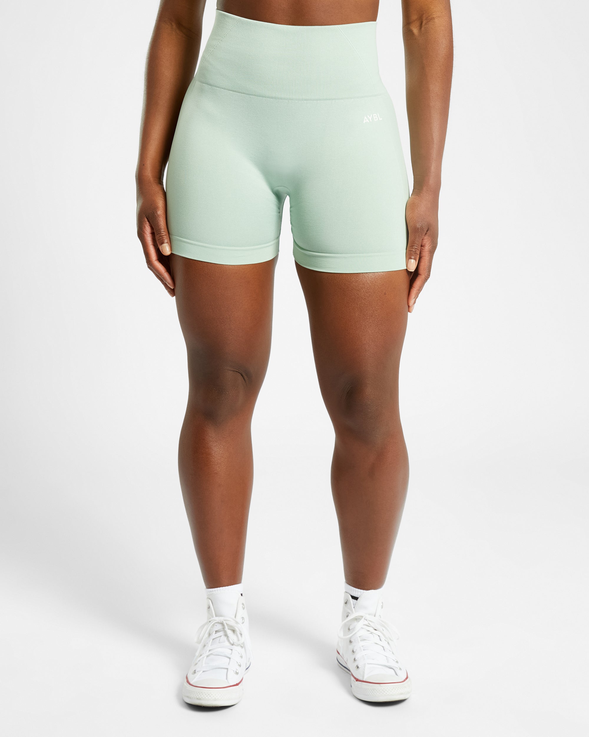 Empower Seamless Shorts - Spring Green Marl - aybldev