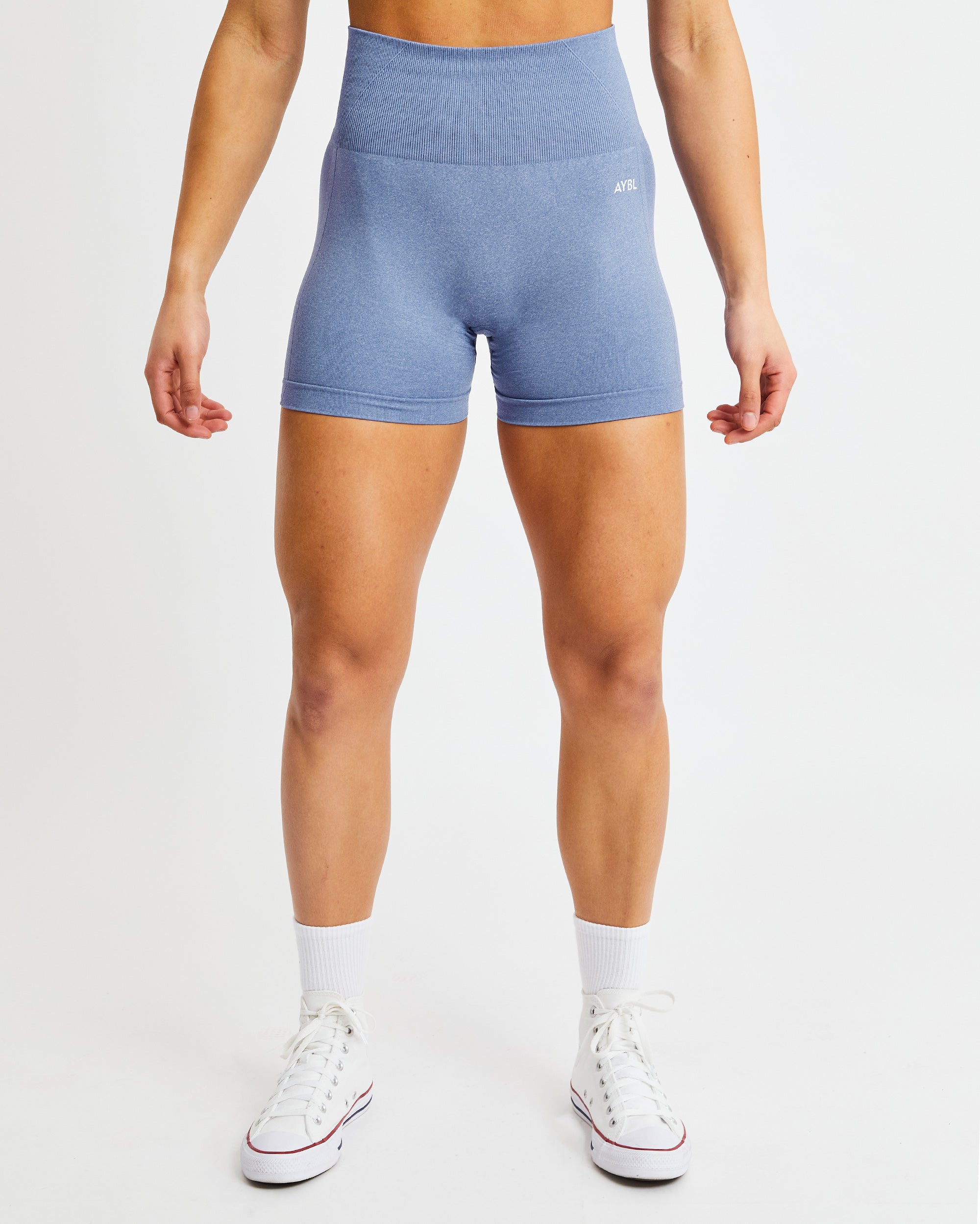Empower Seamless Shorts - Blue Marl - aybldev