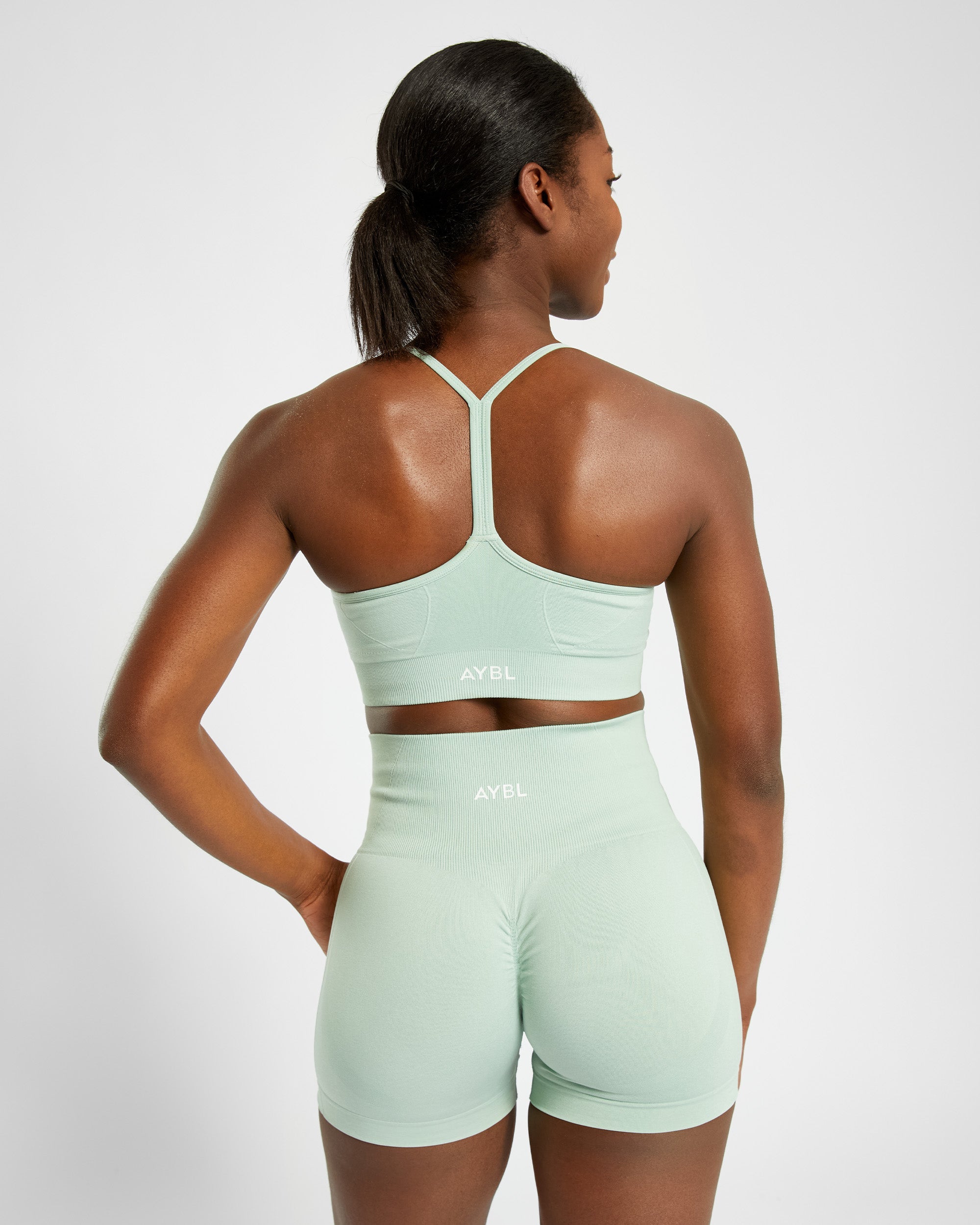 Empower Seamless Sports Bra - Spring Green Marl - aybldev