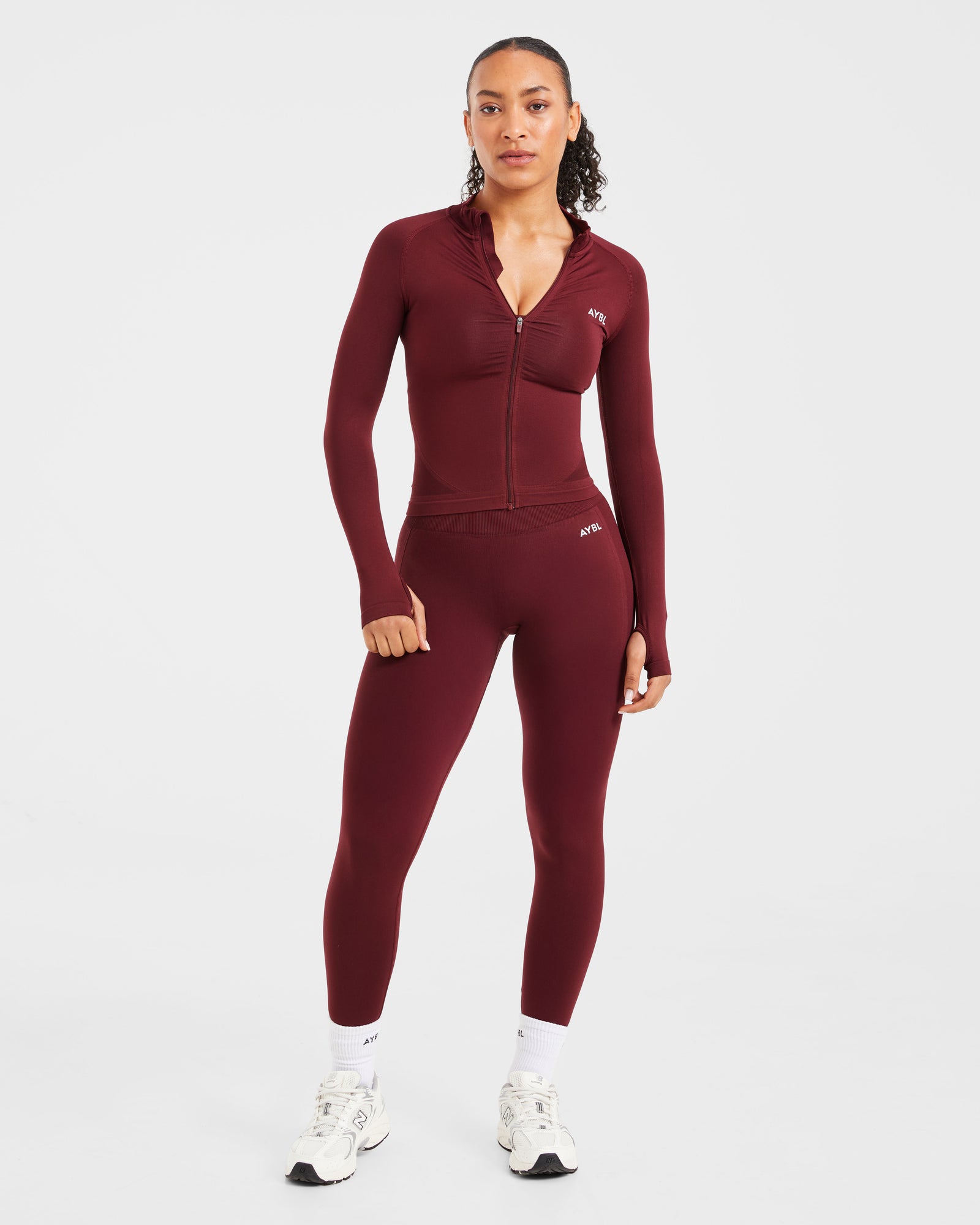JD Empower Seamless Full Zip Jacket - Red Wine