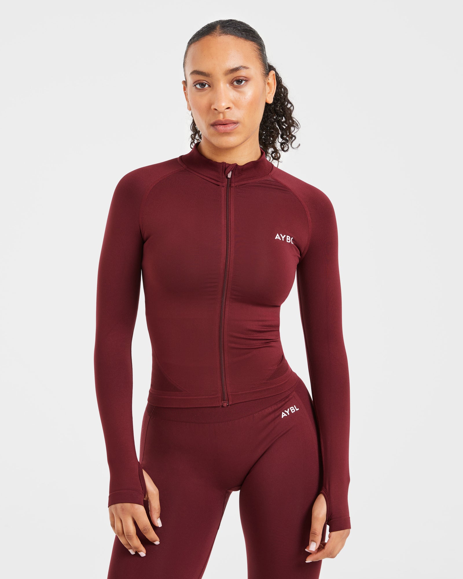 JD Empower Seamless Full Zip Jacket - Red Wine