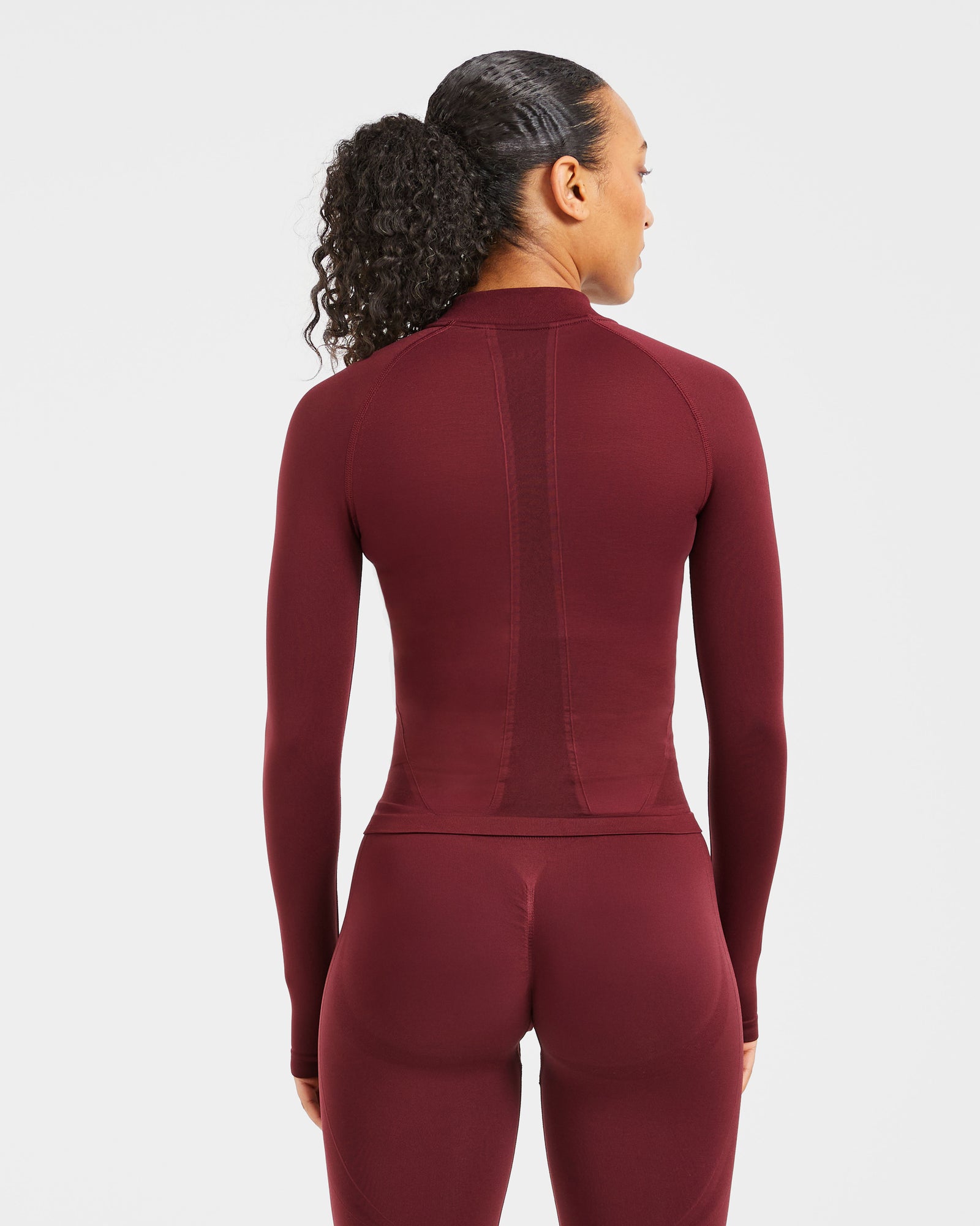Empower Seamless Full Zip Jacket - Red Wine