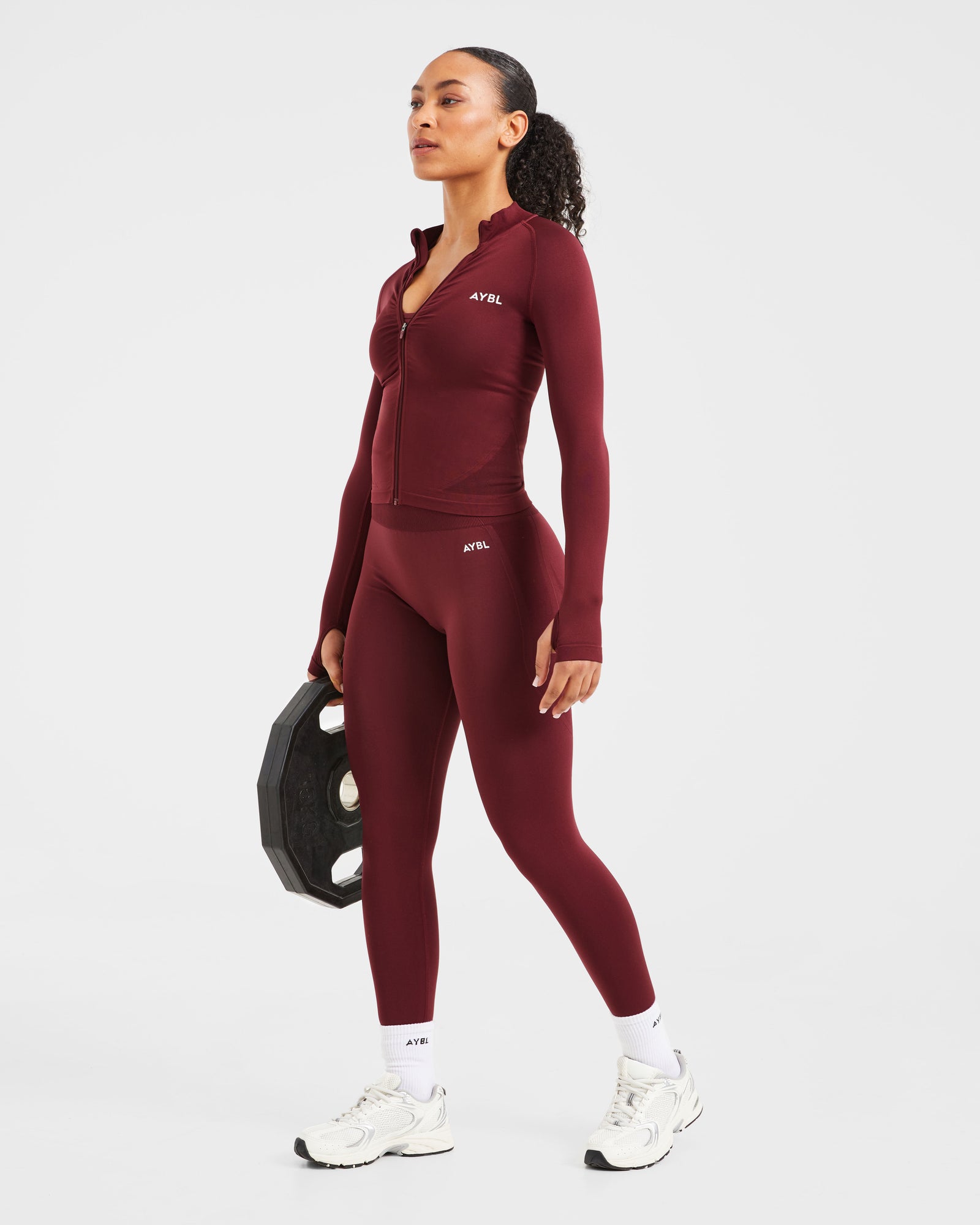 Empower Seamless Full Zip Jacket - Red Wine
