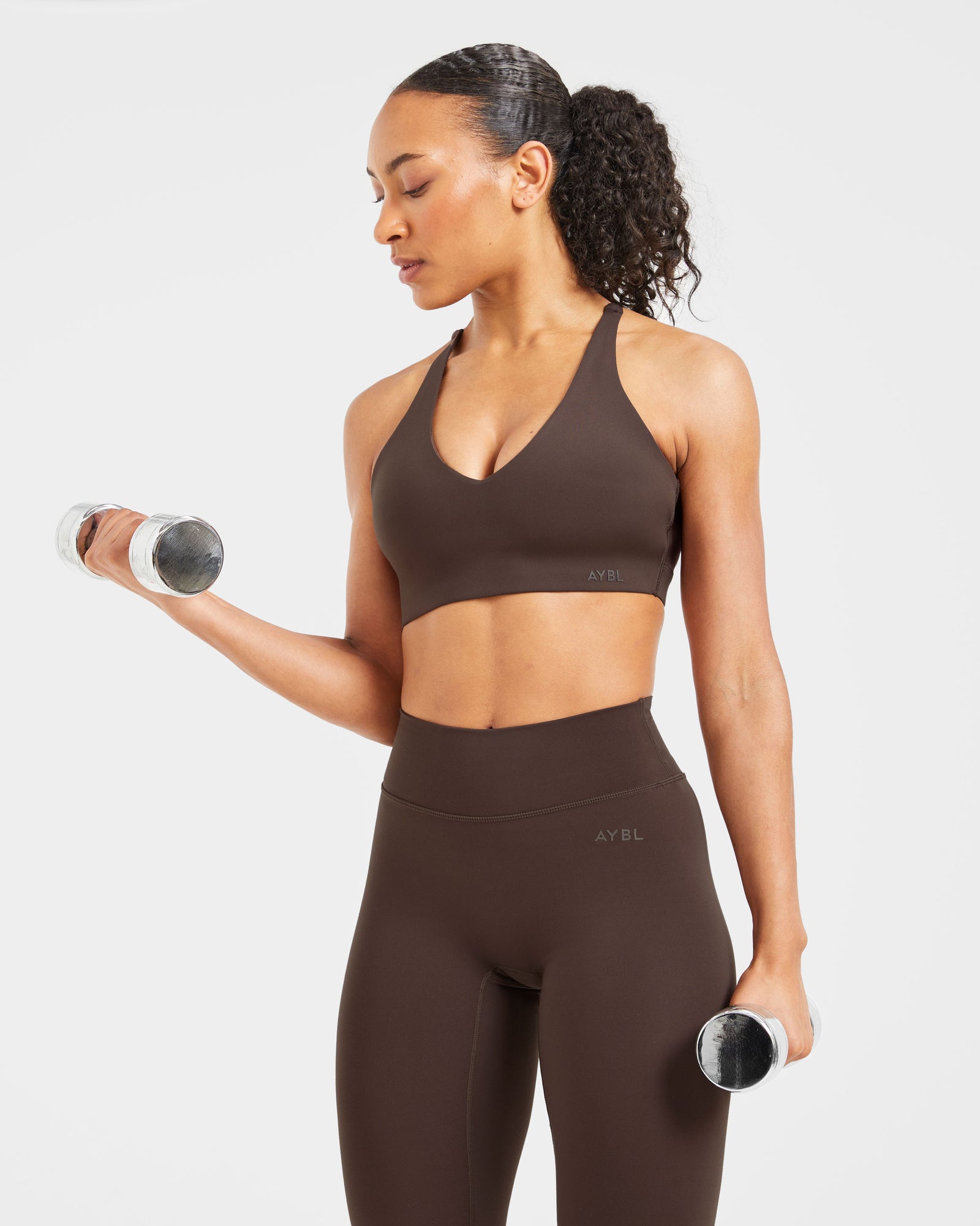 Staple Sports Bra - Coffee Brown