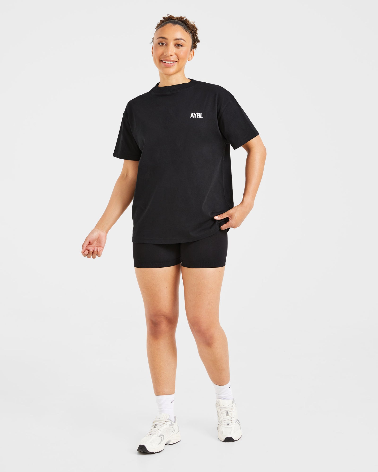 Athletics Strength Club Oversized T Shirt - Black