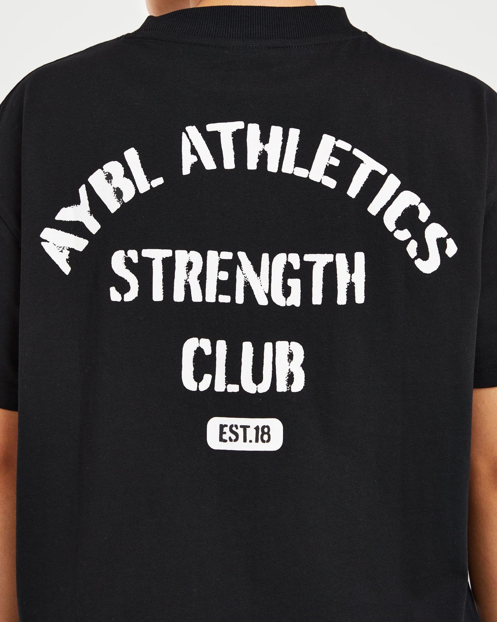 Athletics Strength Club Oversized T Shirt - Black