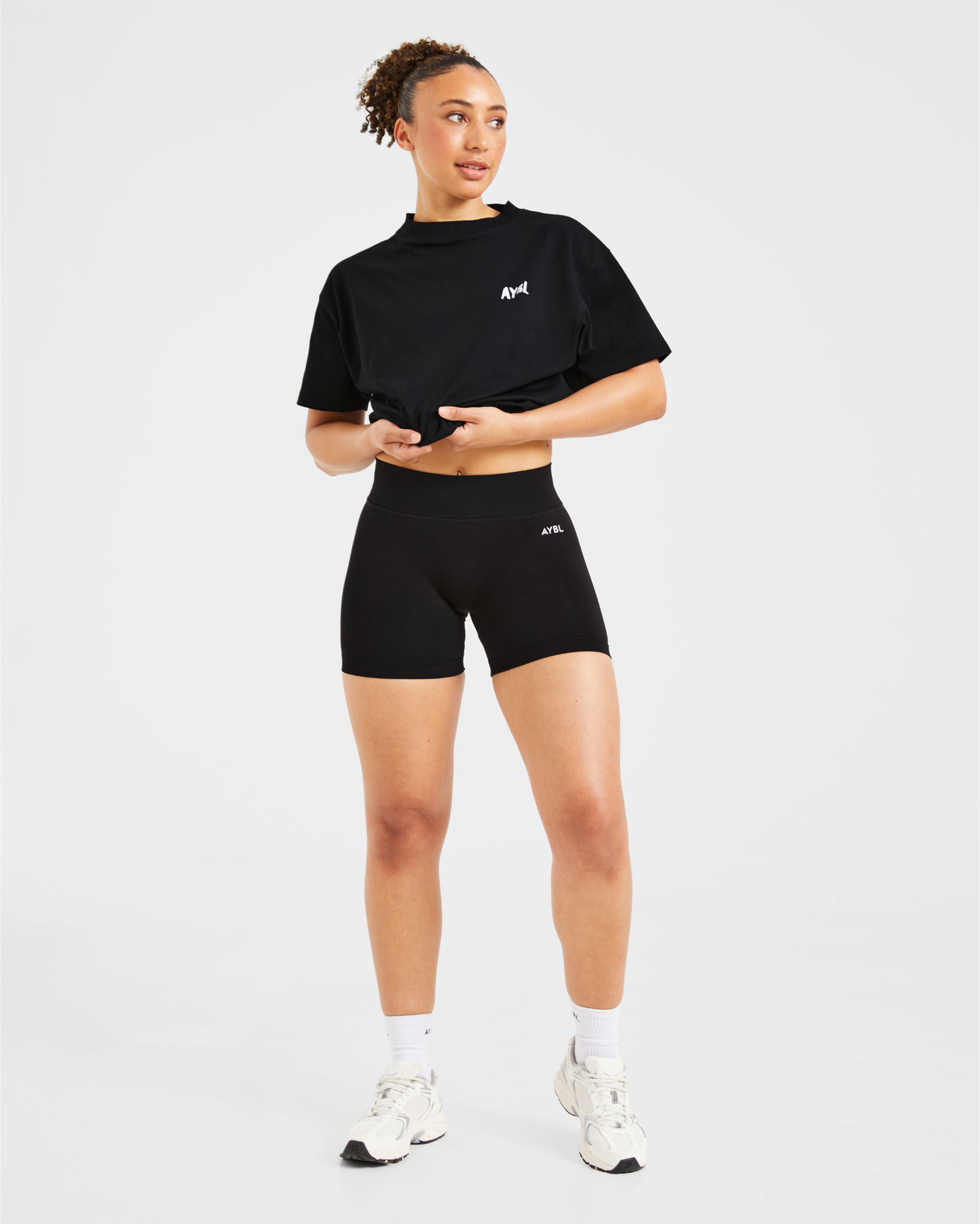 Athletics Strength Club Oversized T Shirt - Black