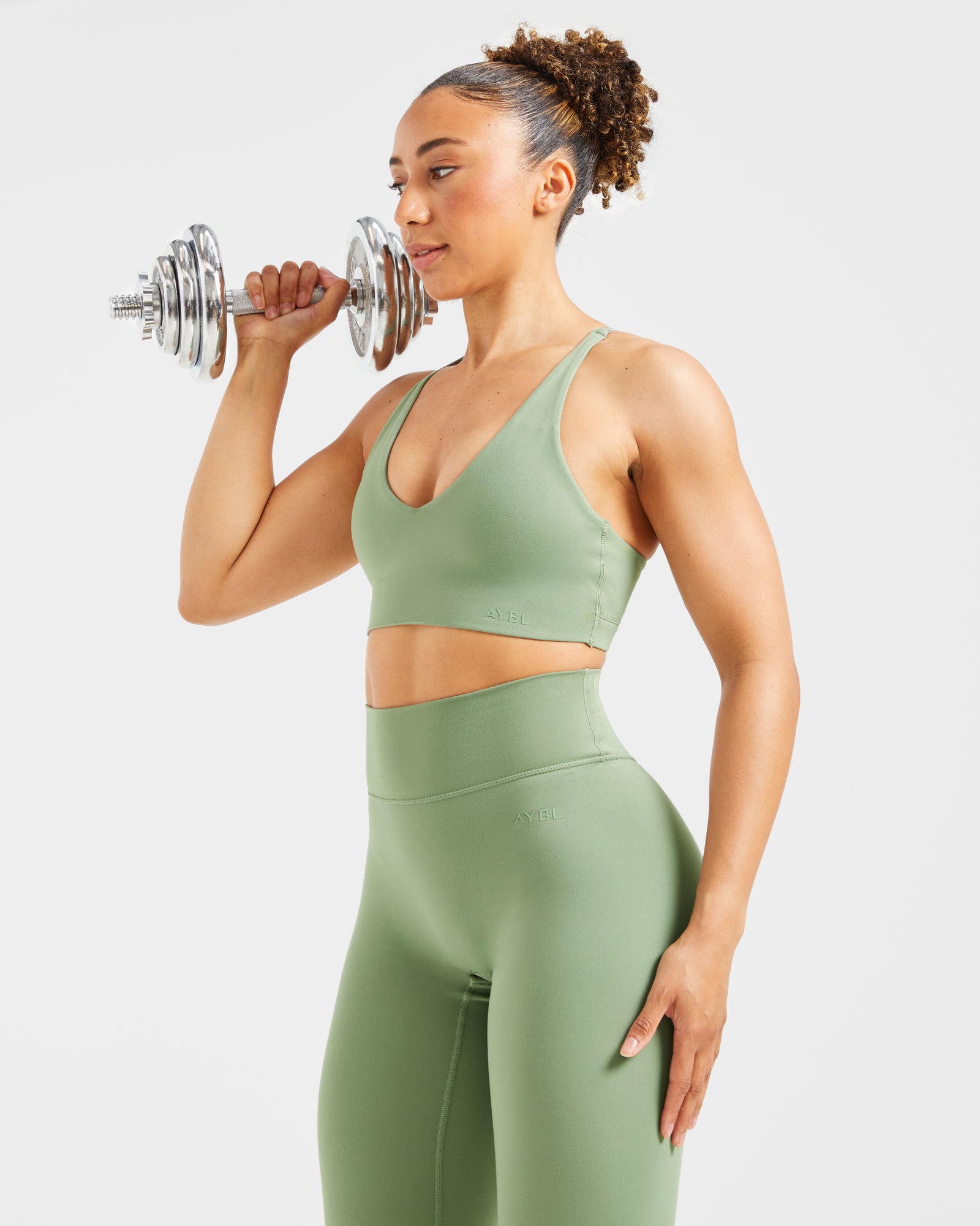 Staple Sports Bra - Olive Green