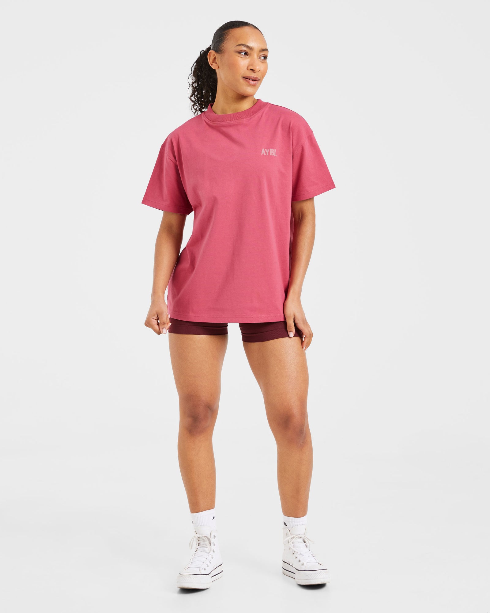 Athletics Strength Club Oversized T Shirt - Washed Coral