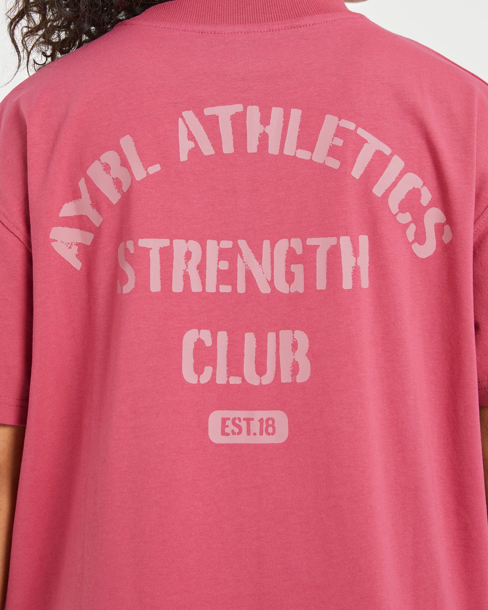Athletics Strength Club Oversized T Shirt - Washed Coral