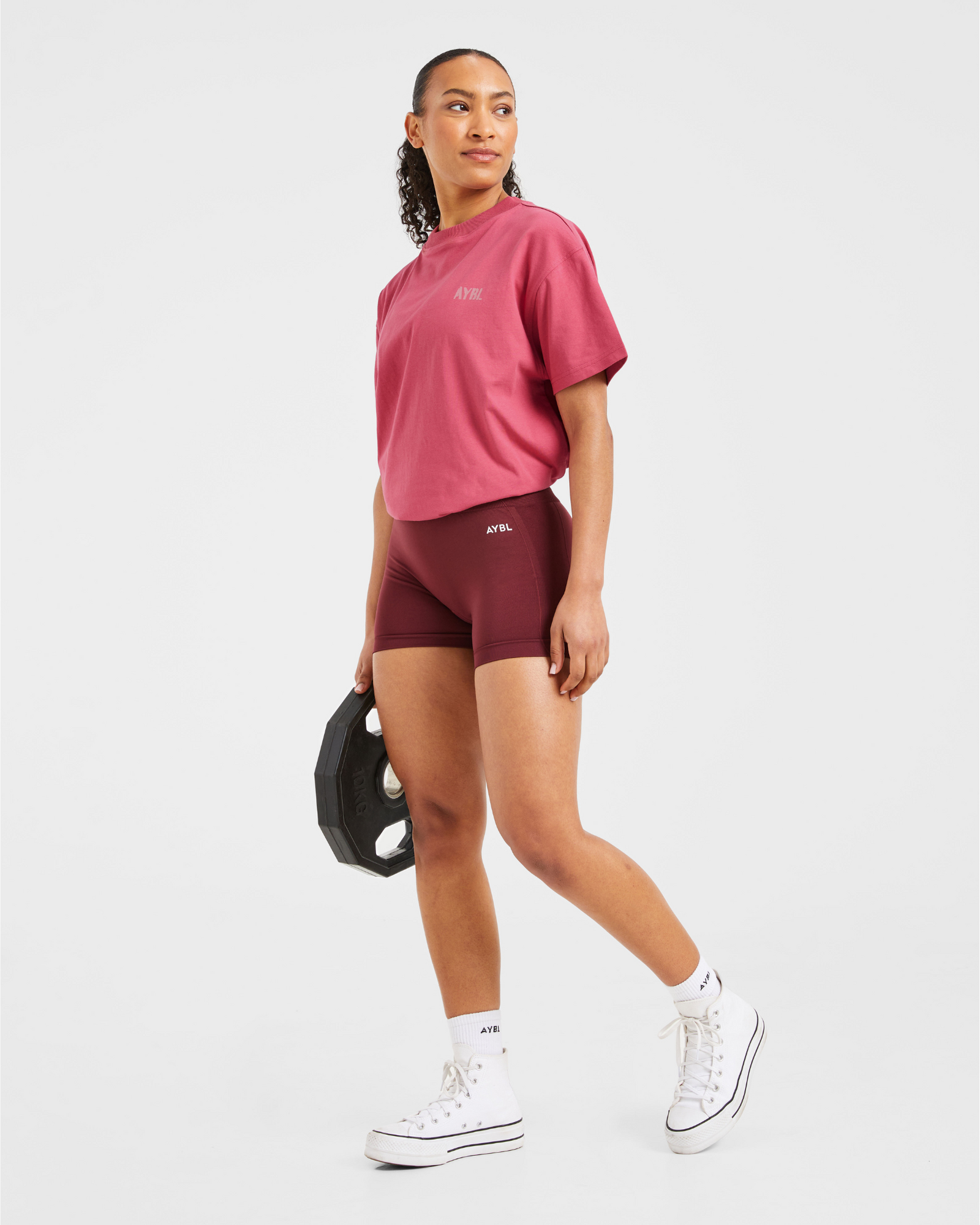 Athletics Strength Club Oversized T Shirt - Washed Coral
