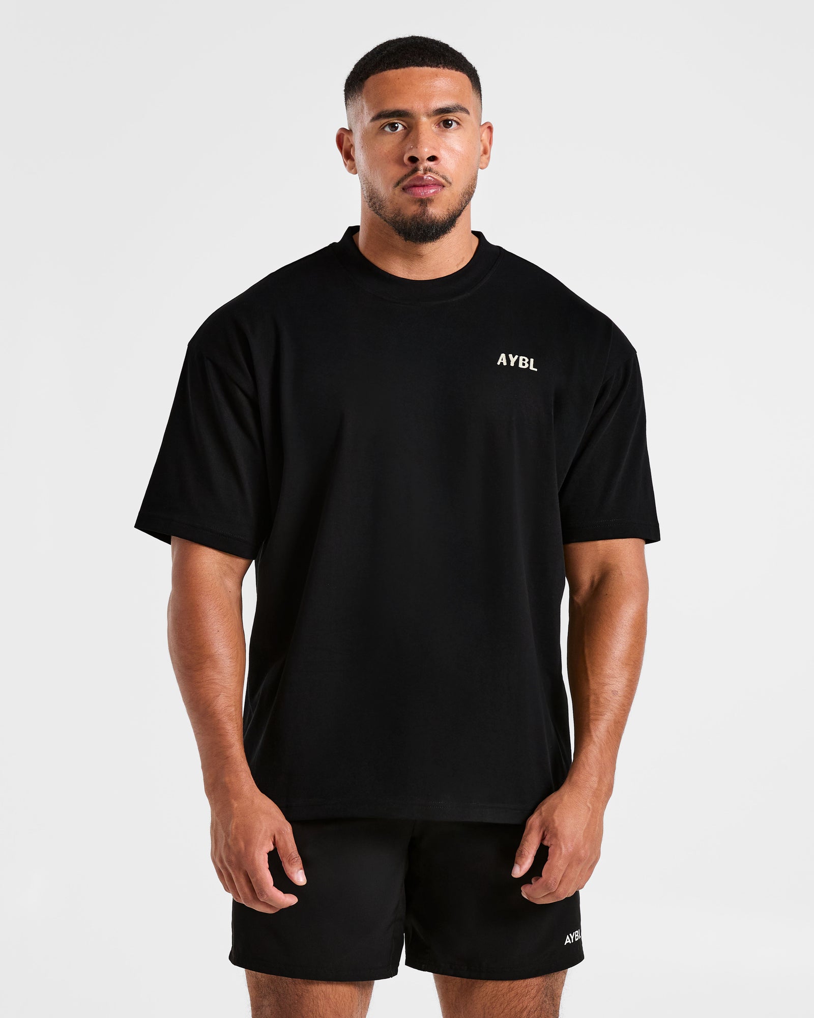 Lift Heavy Oversized T Shirt - Black/Off White