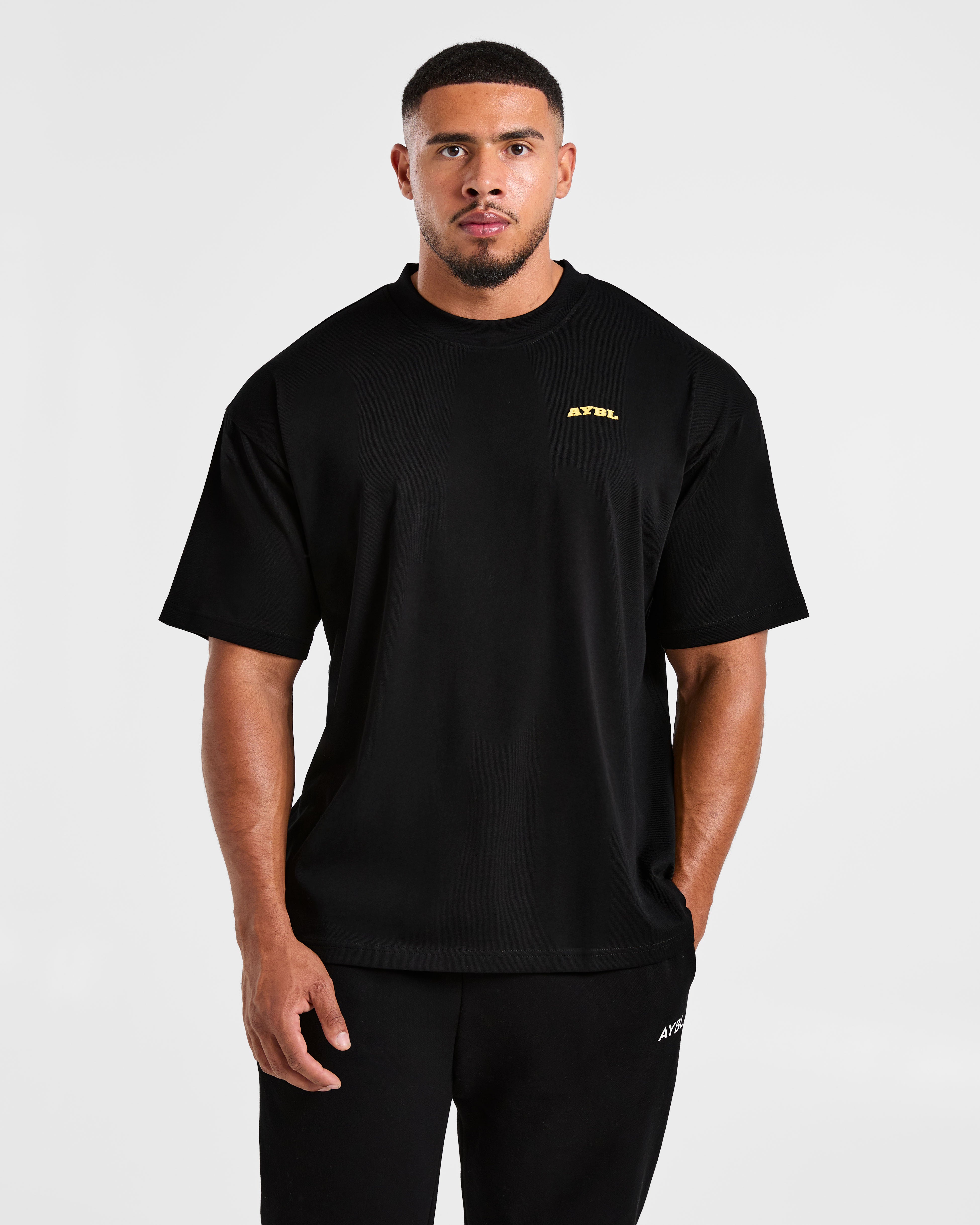 Team AYBL Oversized T Shirt - Black/Yellow