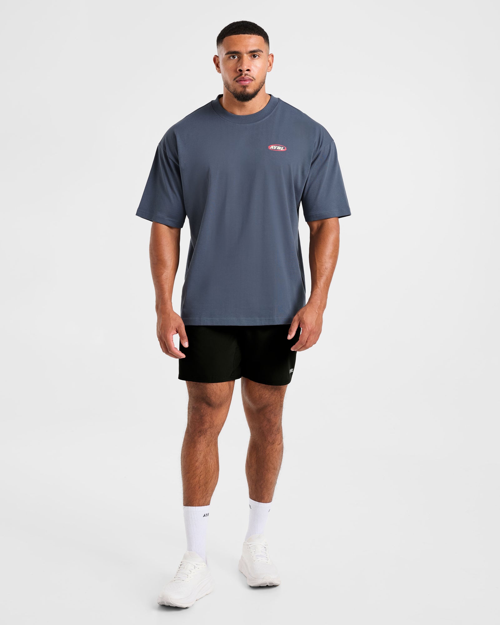 Athletics Script Oversized T Shirt - Vintage Blue