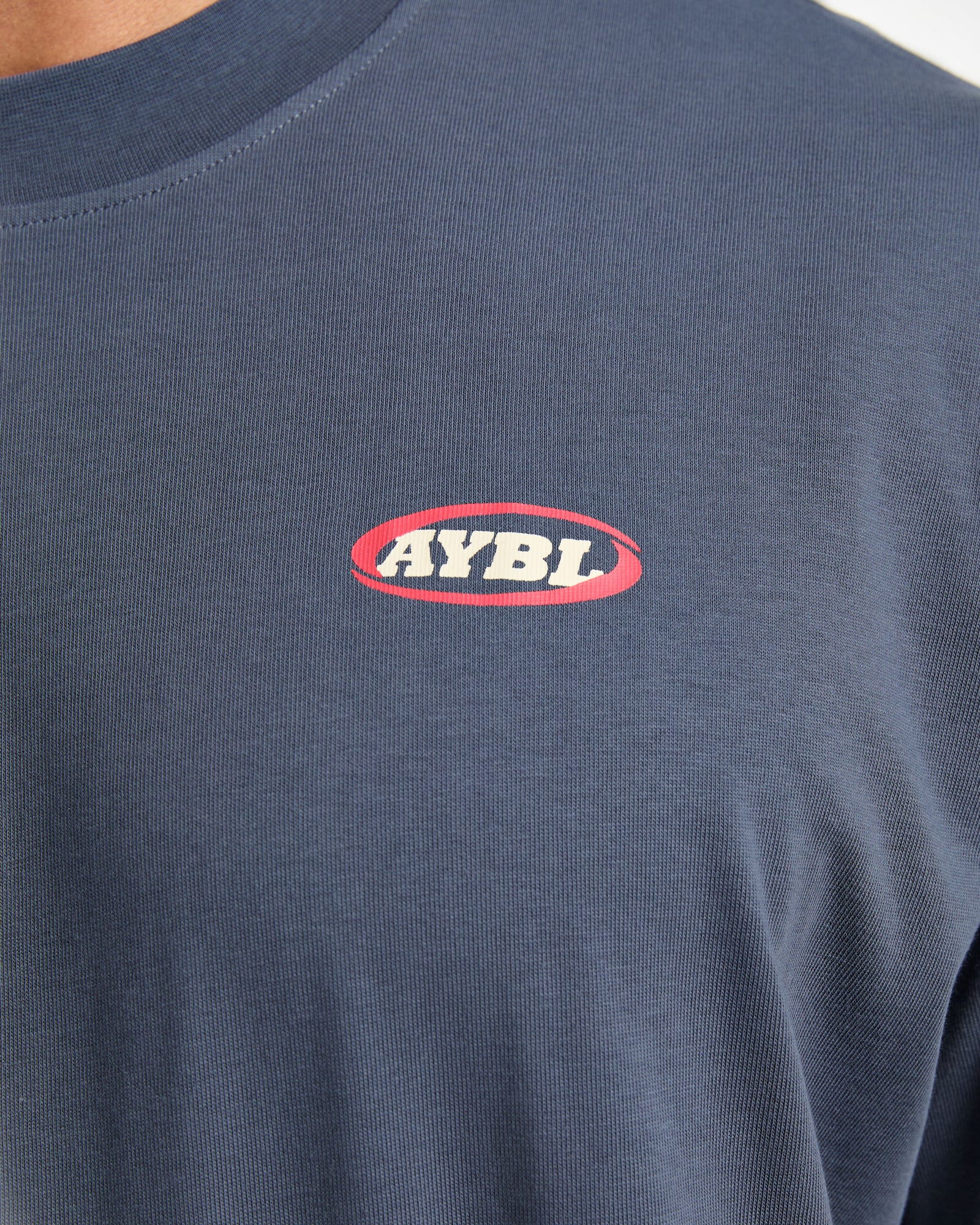 Athletics Script Oversized T Shirt - Vintage Blue