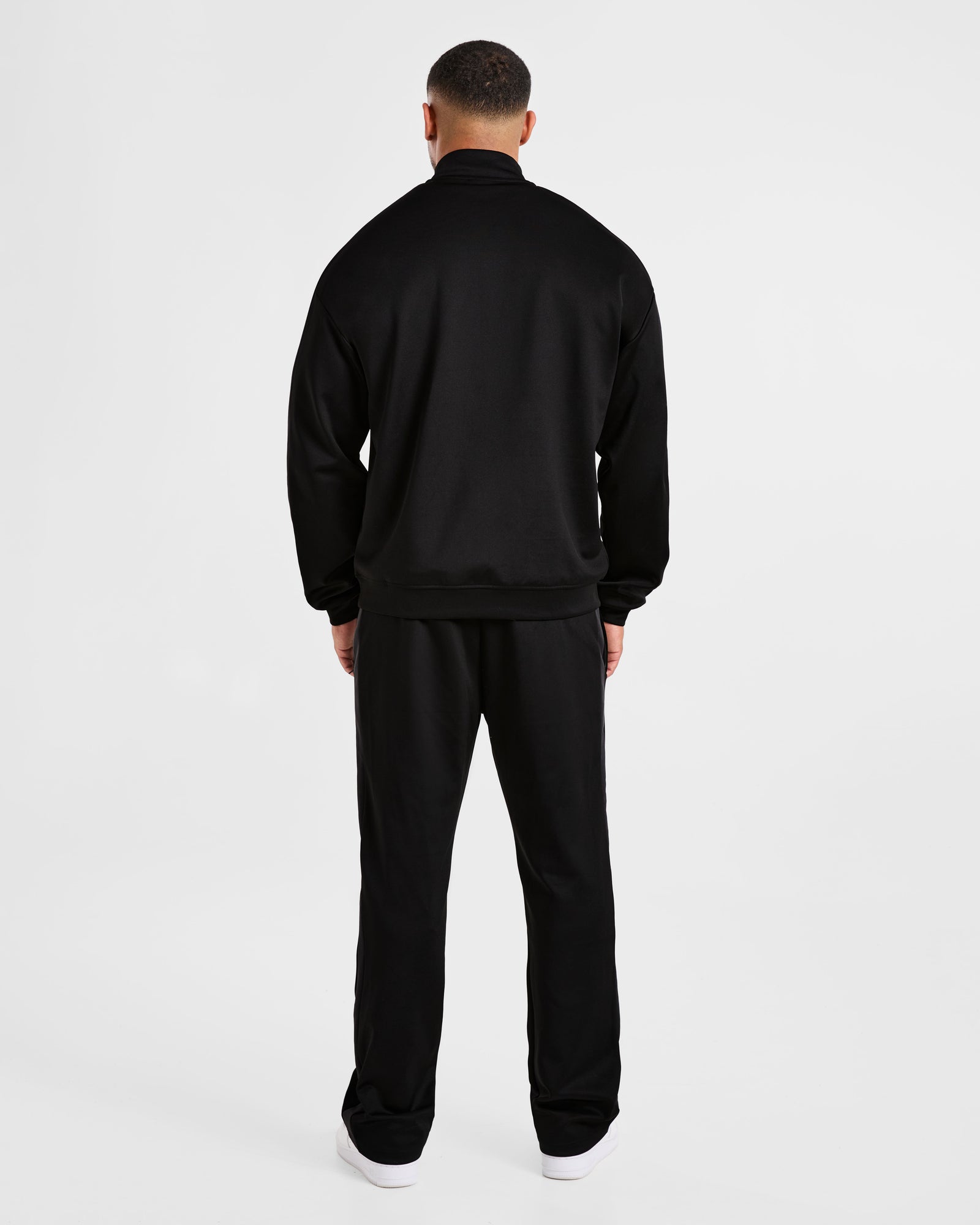 Classic Track 1/4 Zip Pullover - Black/Charcoal