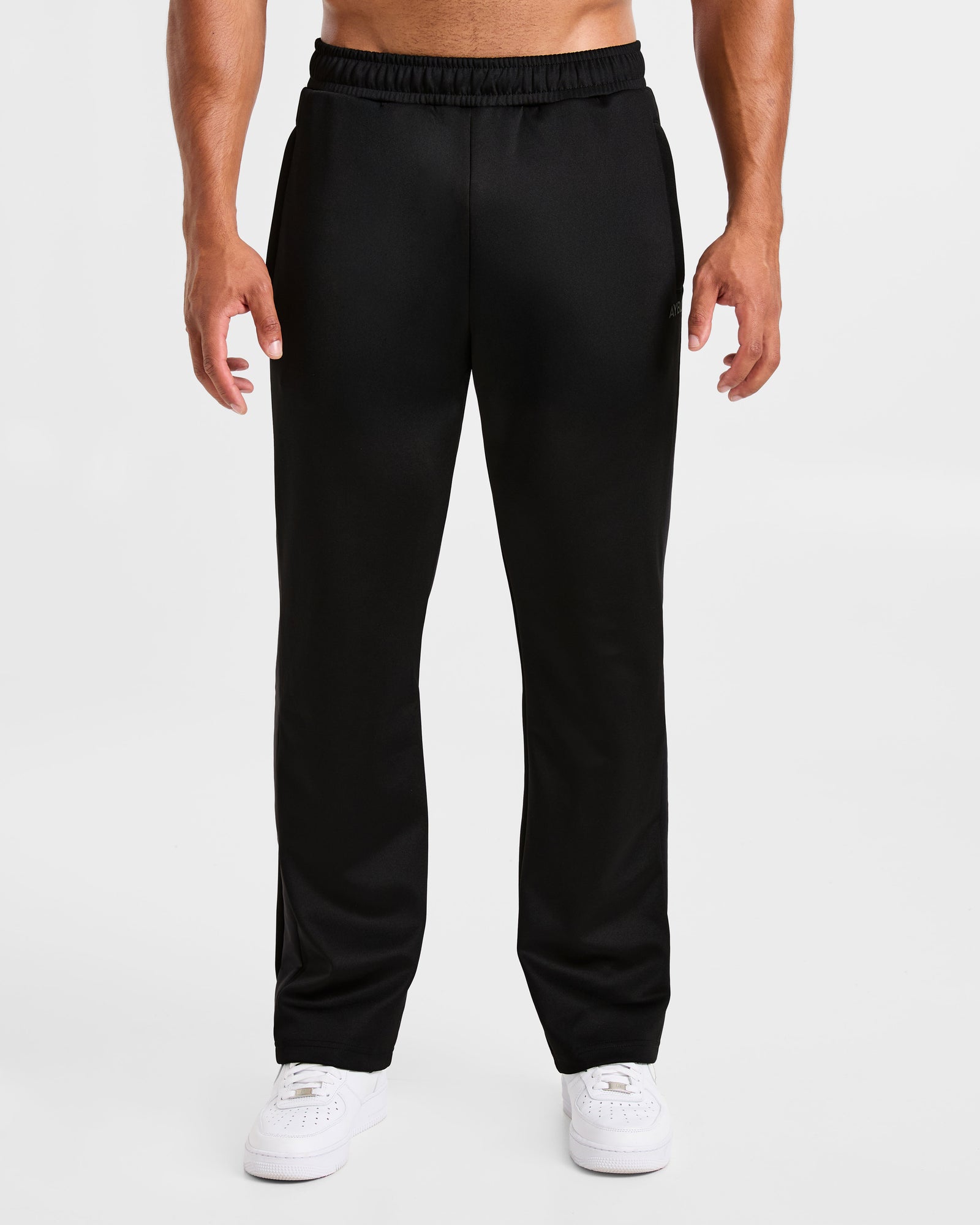 Classic Track Straight Leg Joggers - Black/Charcoal