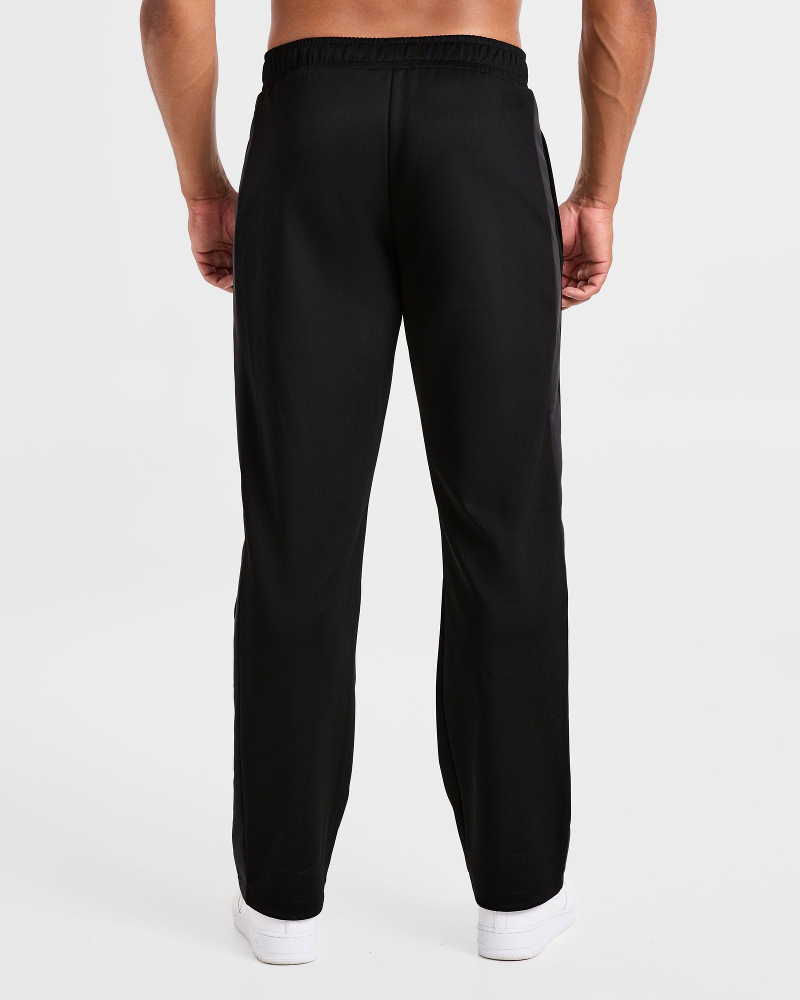 Classic Track Straight Leg Joggers - Black/Charcoal