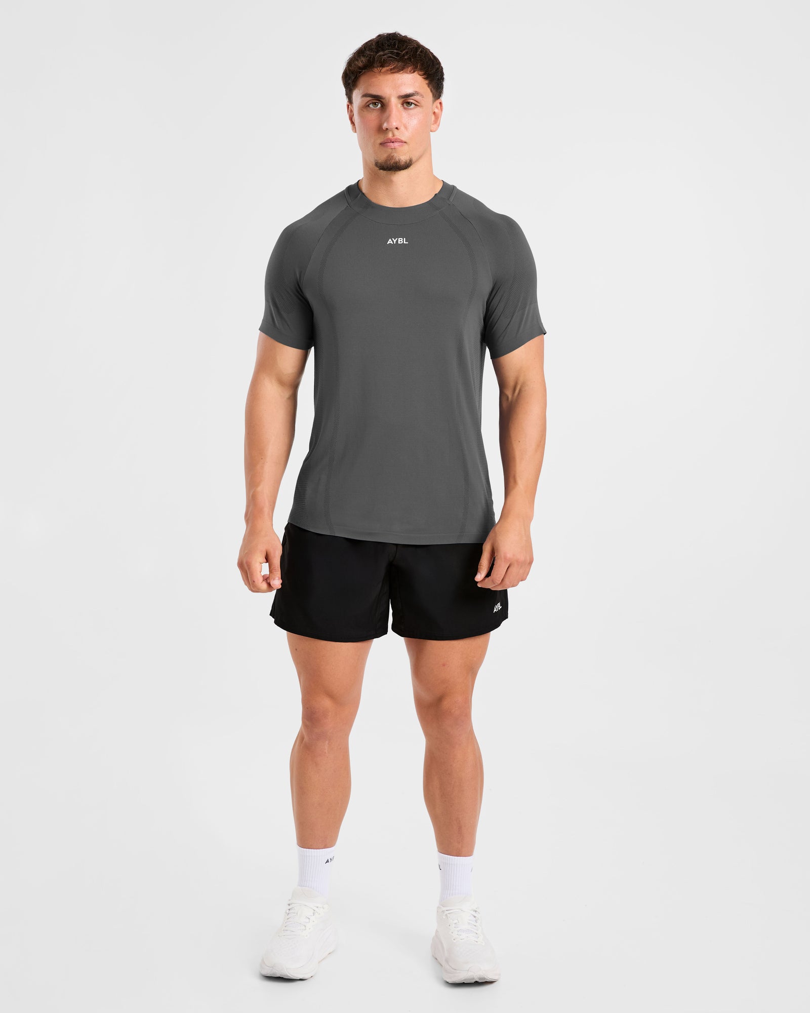 Attain Seamless T Shirt - Storm Grey
