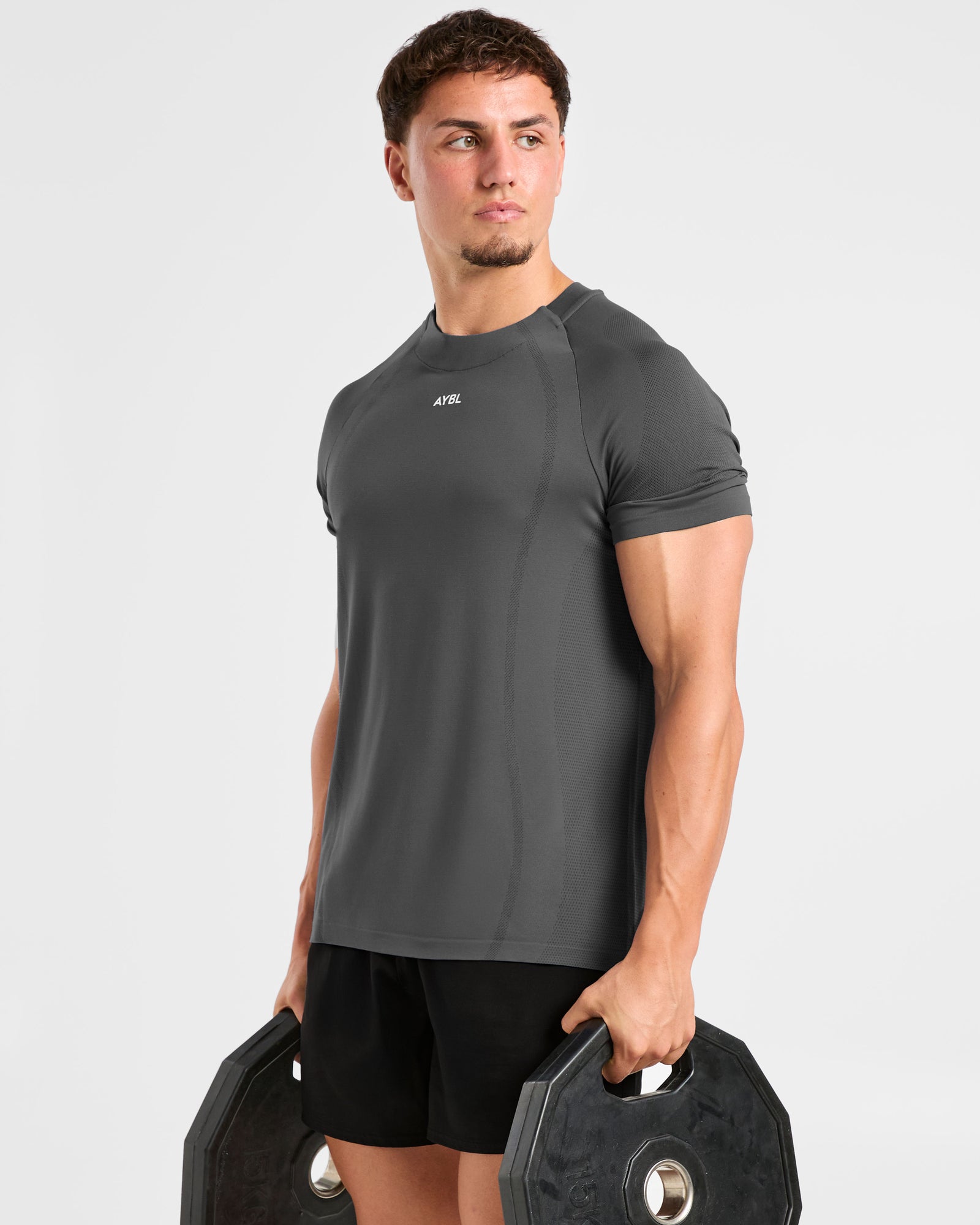 Attain Seamless T Shirt - Storm Grey