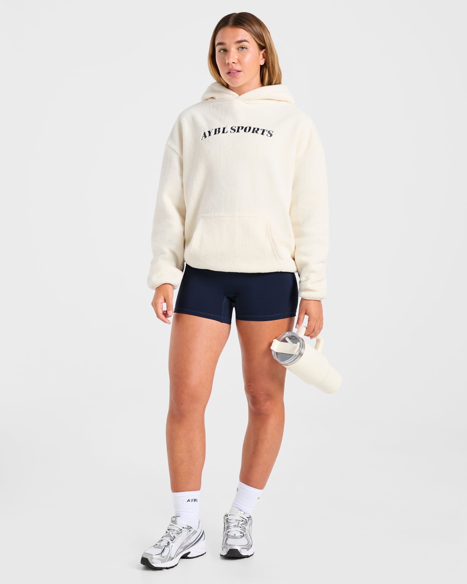 AYBL Sports Oversized Fleece Hoodie - Cream