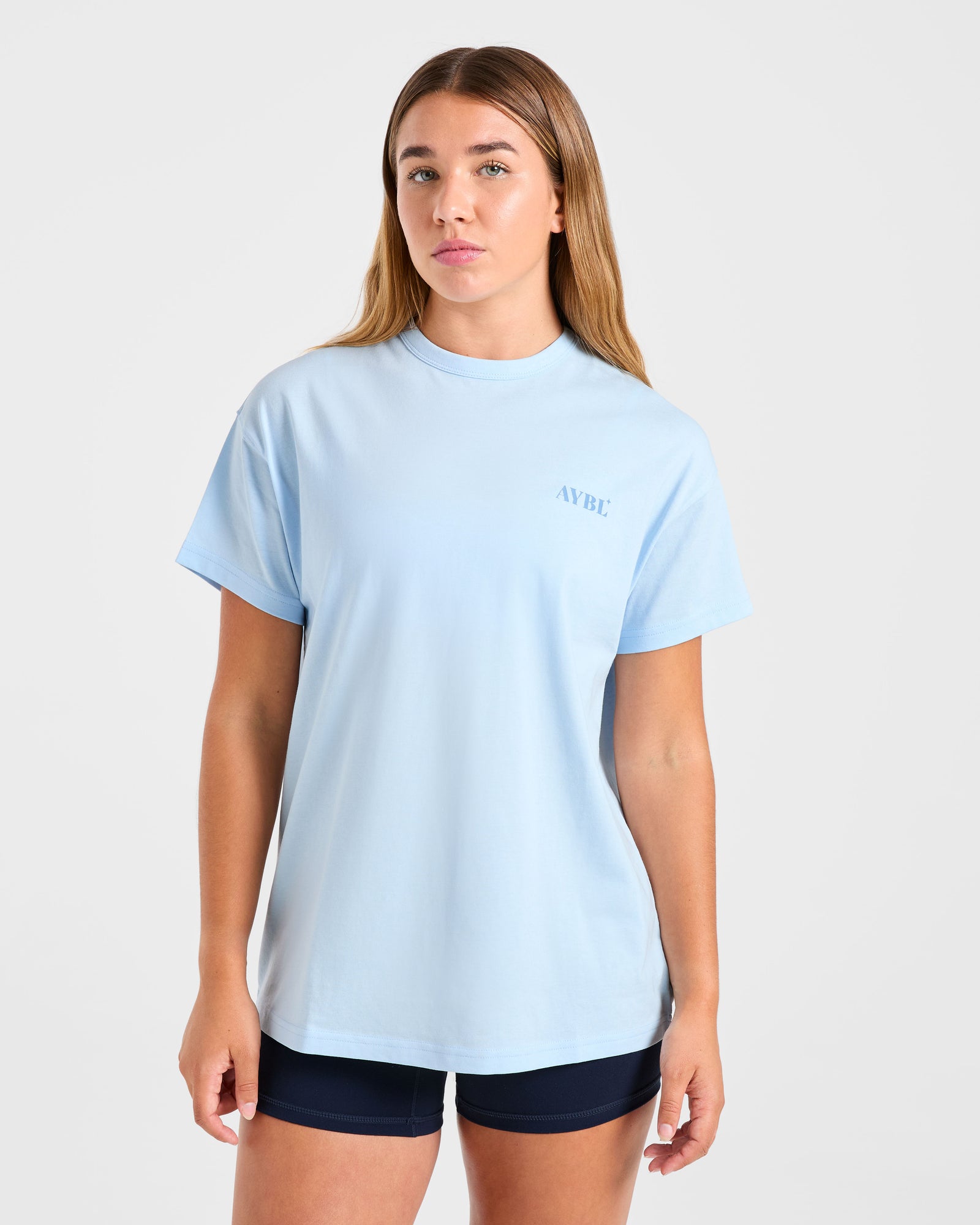 Dedicate To The Journey Oversized T Shirt - Blue