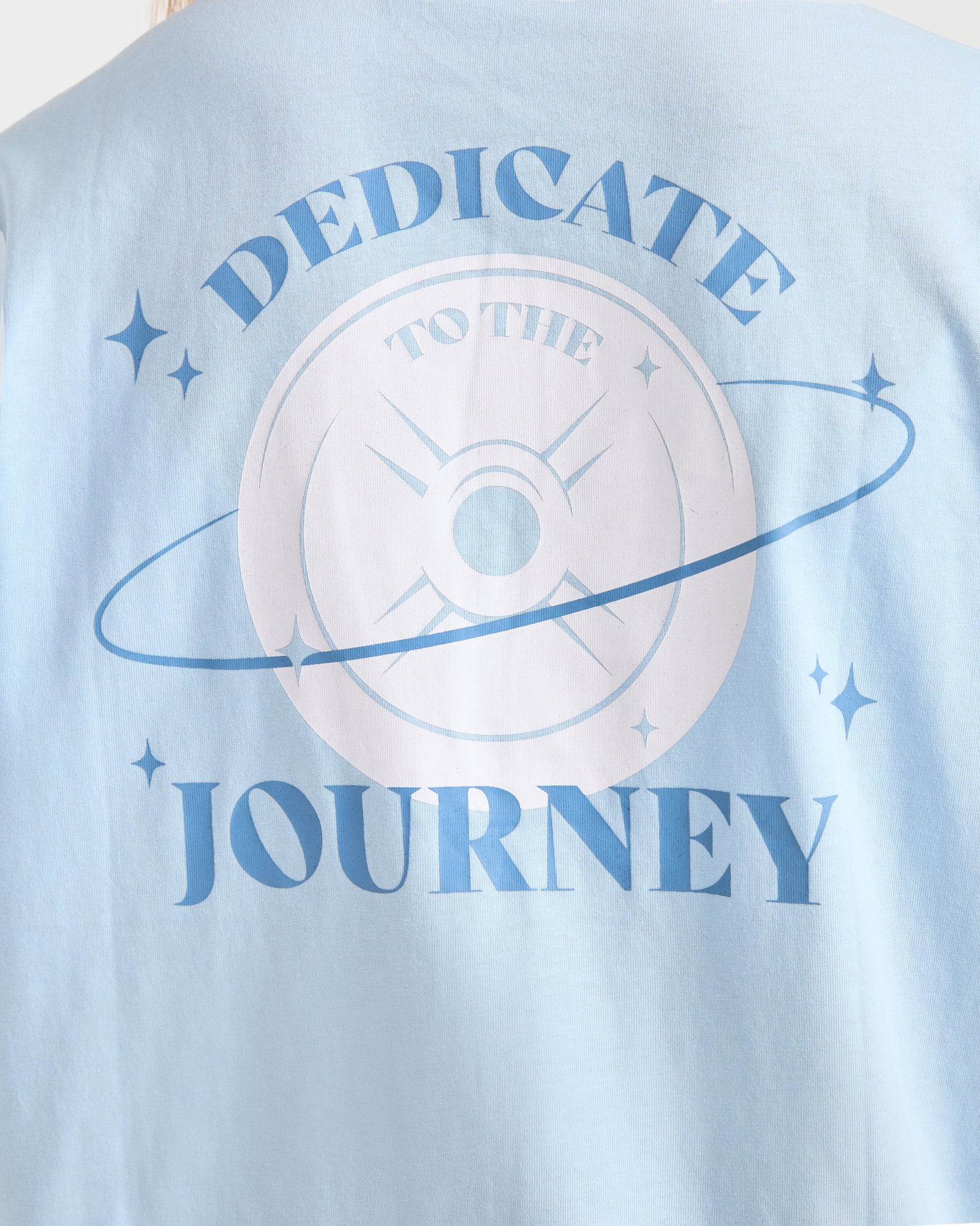 Dedicate To The Journey Oversized T Shirt - Blue