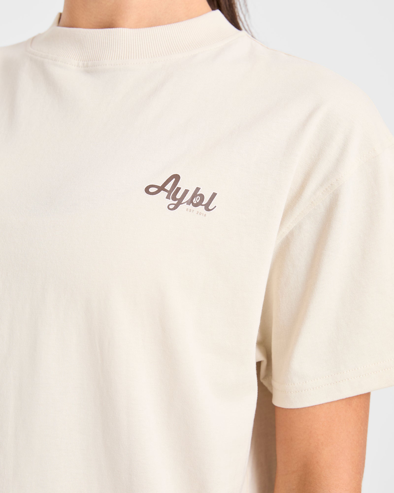 Sports Wellness Oversized T Shirt - Beige