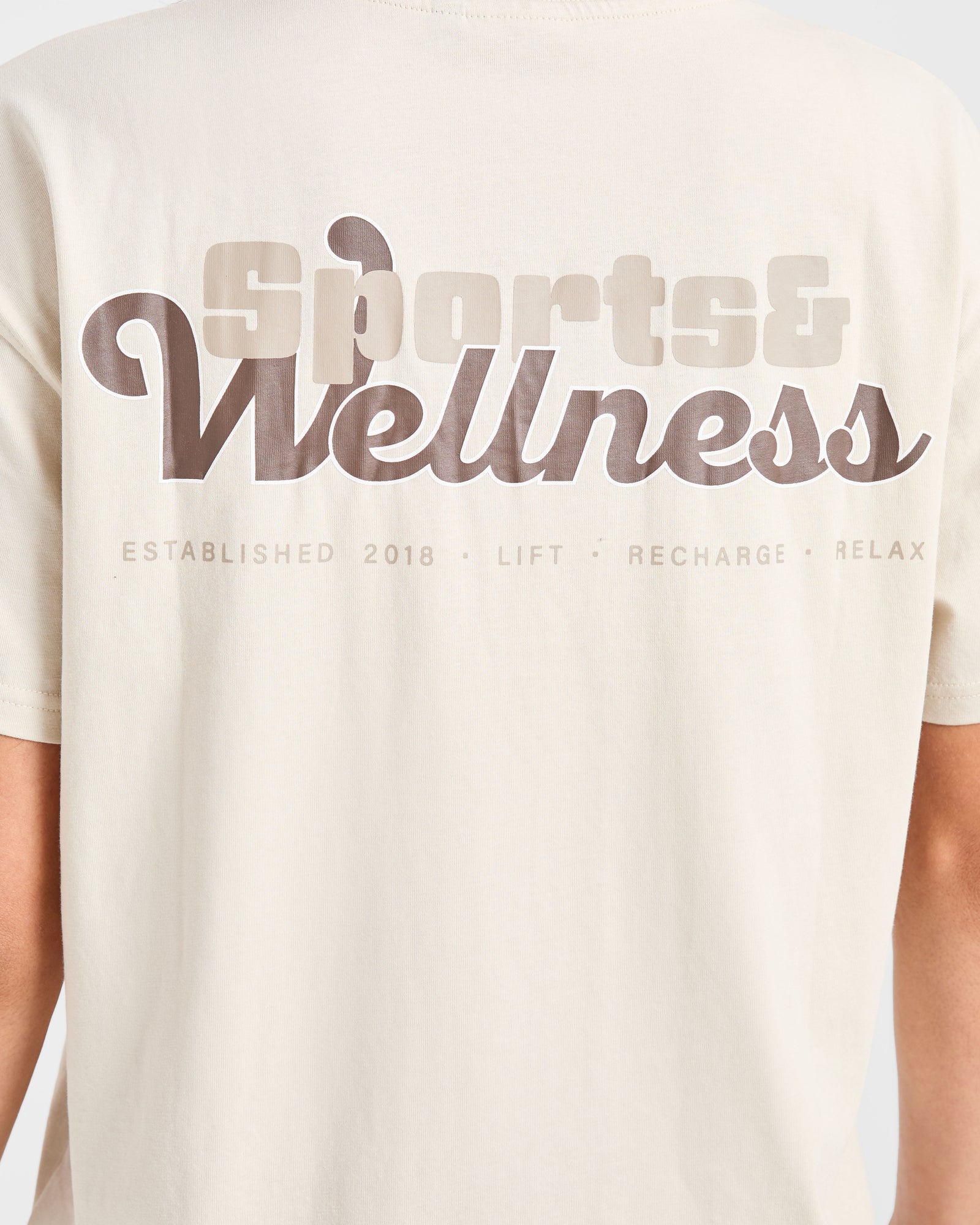 Sports Wellness Oversized T Shirt - Beige