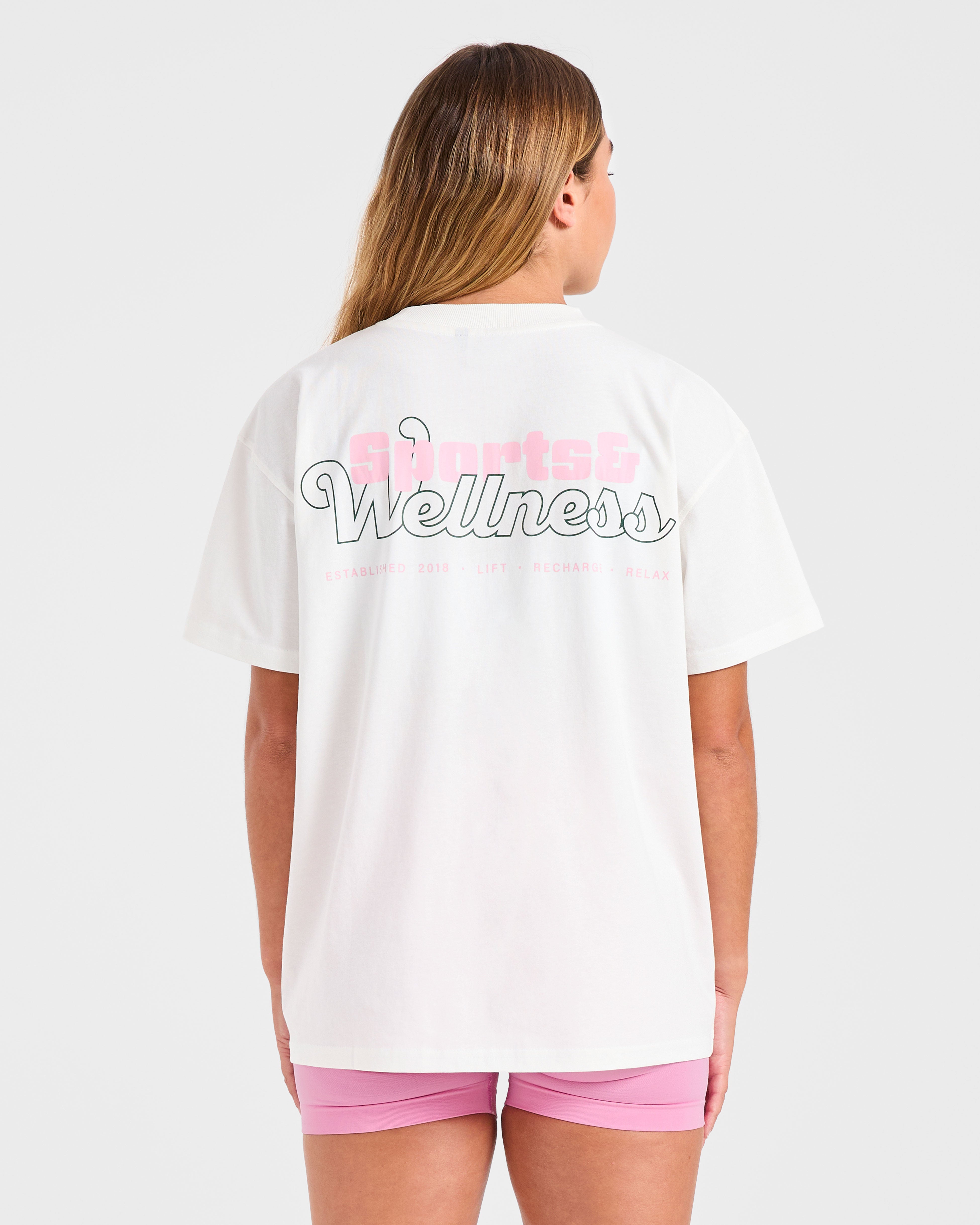 Sports Wellness Oversized T Shirt - Off White
