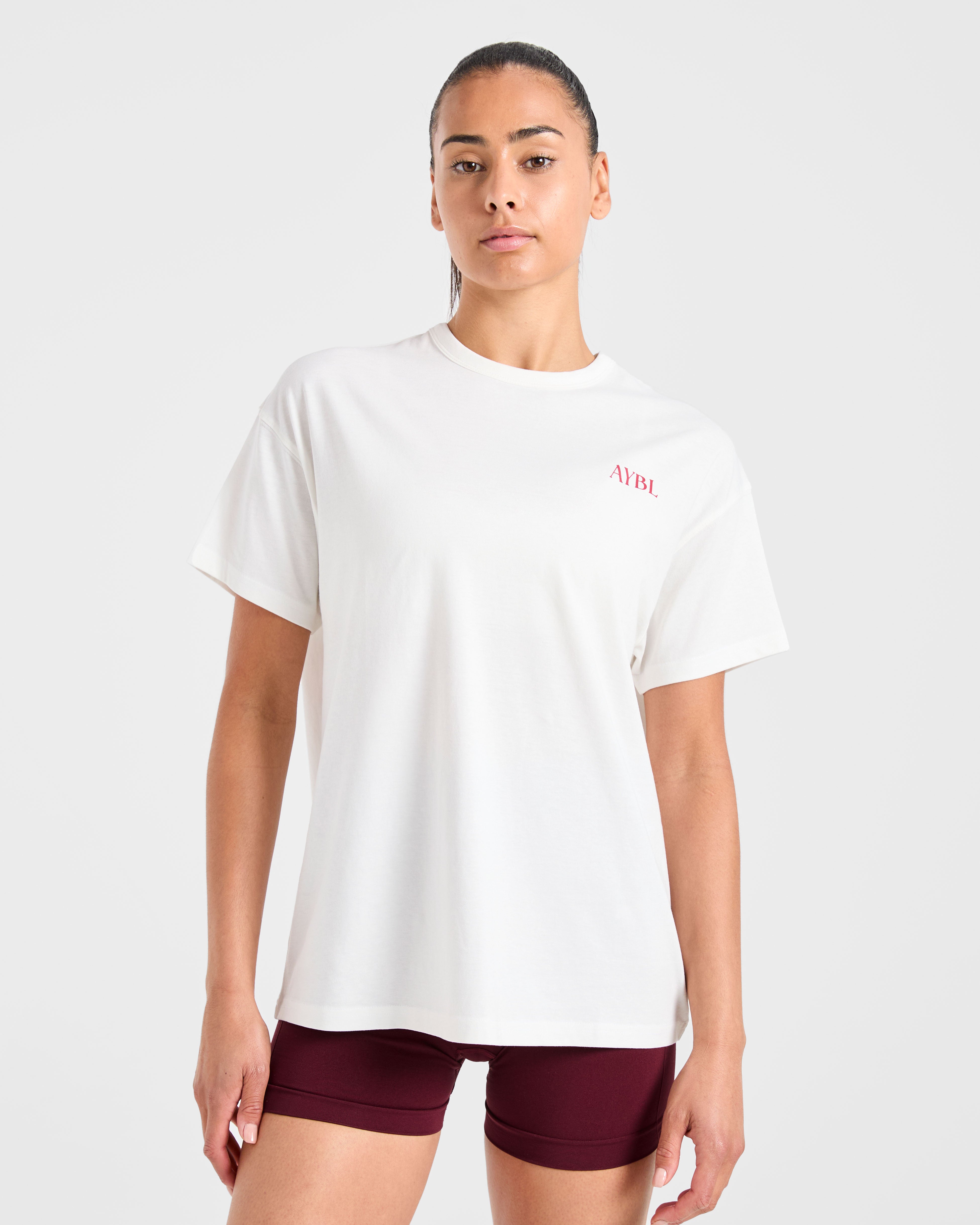 Athletics Club Oversized T Shirt - Off White
