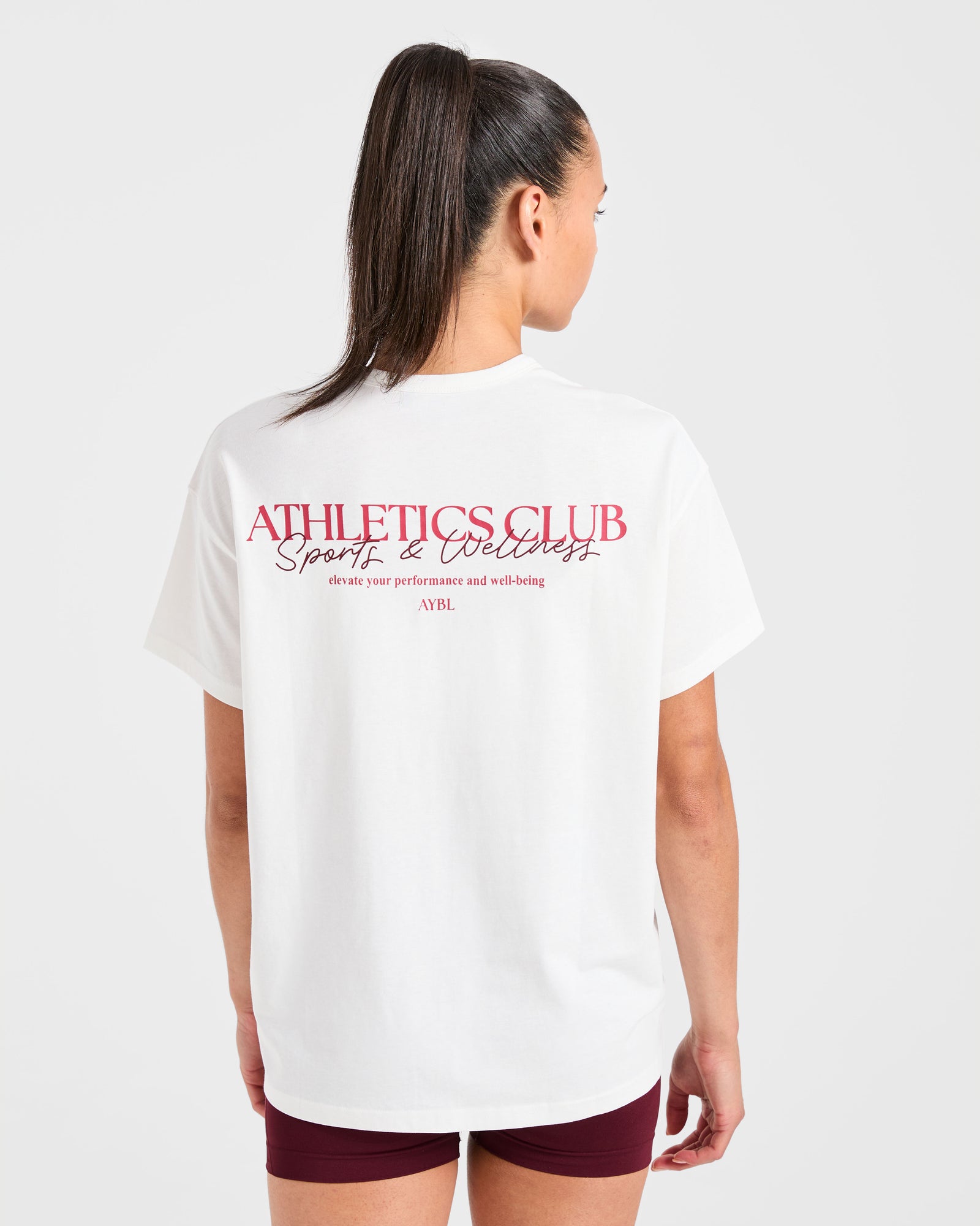 Athletics Club Oversized T Shirt - Off White