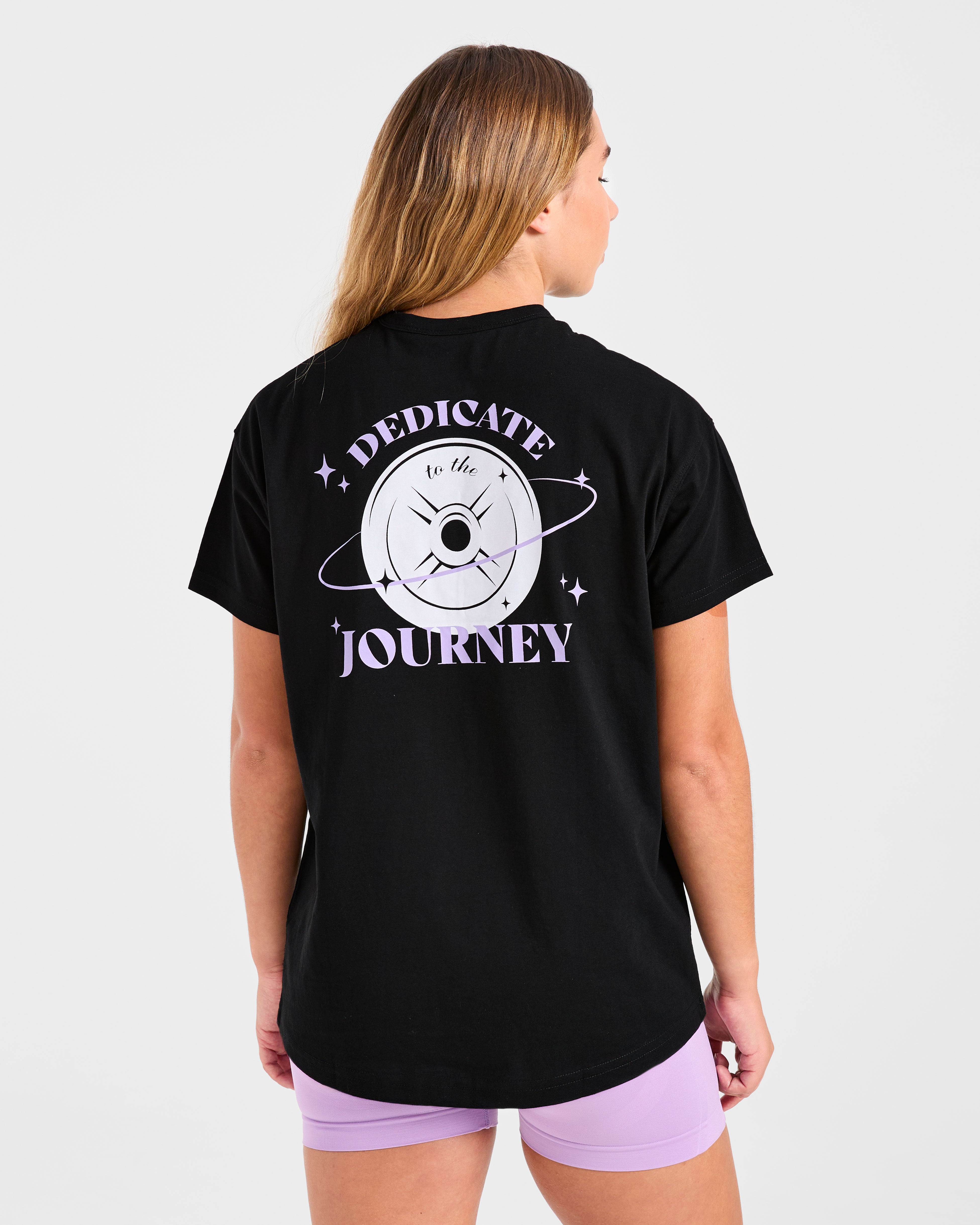 Dedicate To The Journey Oversized T Shirt - Black