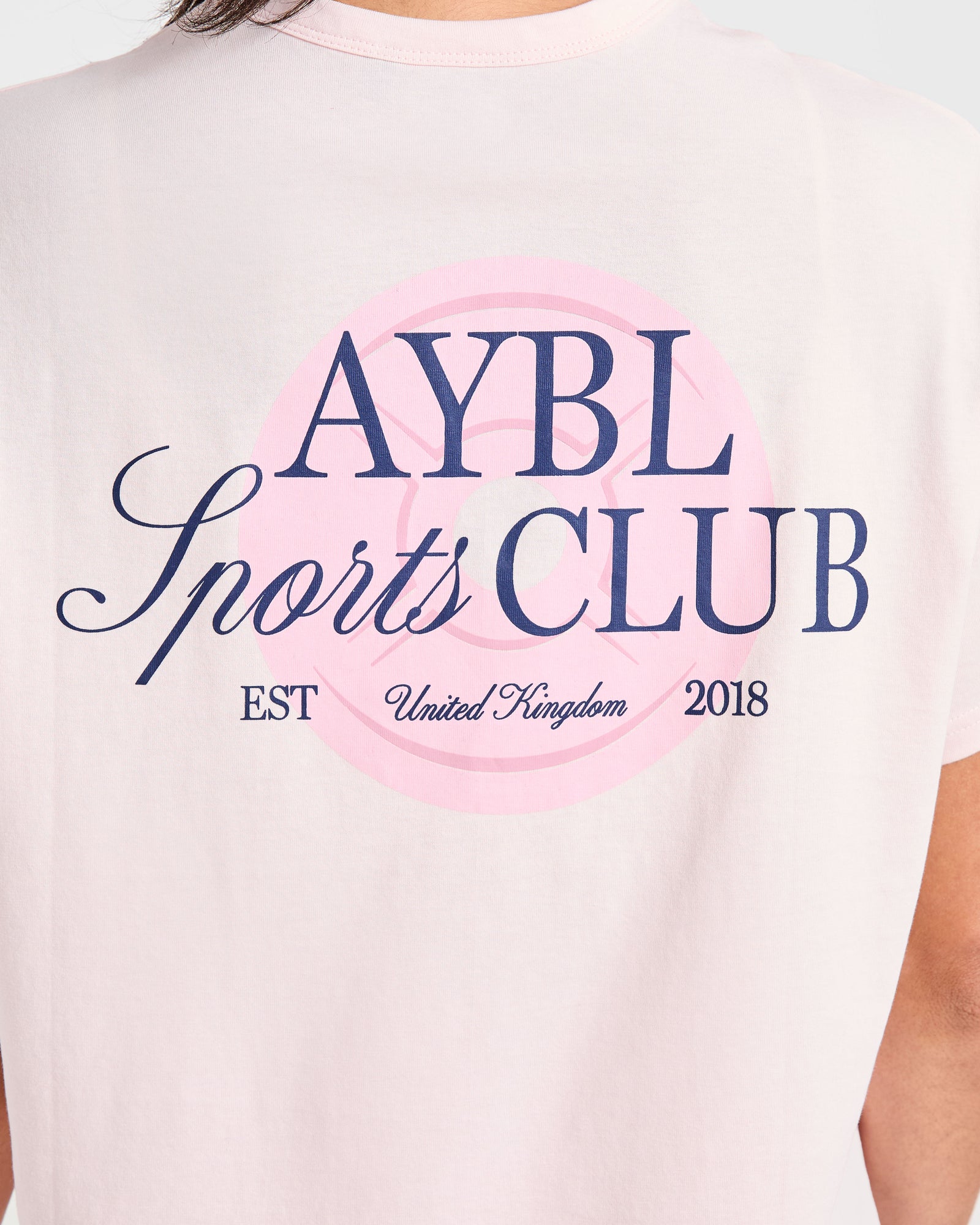 AYBL Sports Club Script Oversized T Shirt - Pink