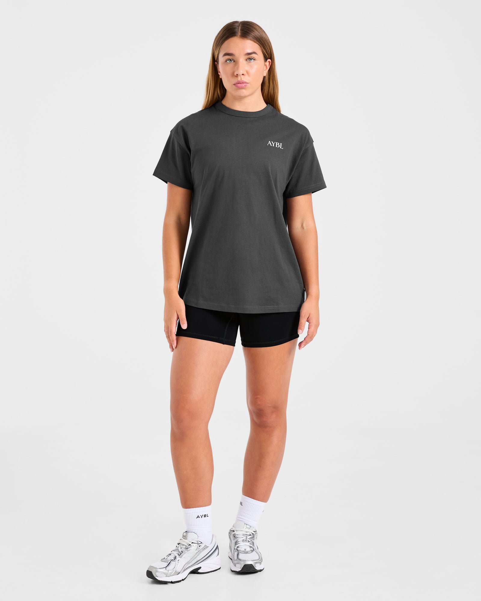 Athletics Club Oversized T Shirt - Charcoal