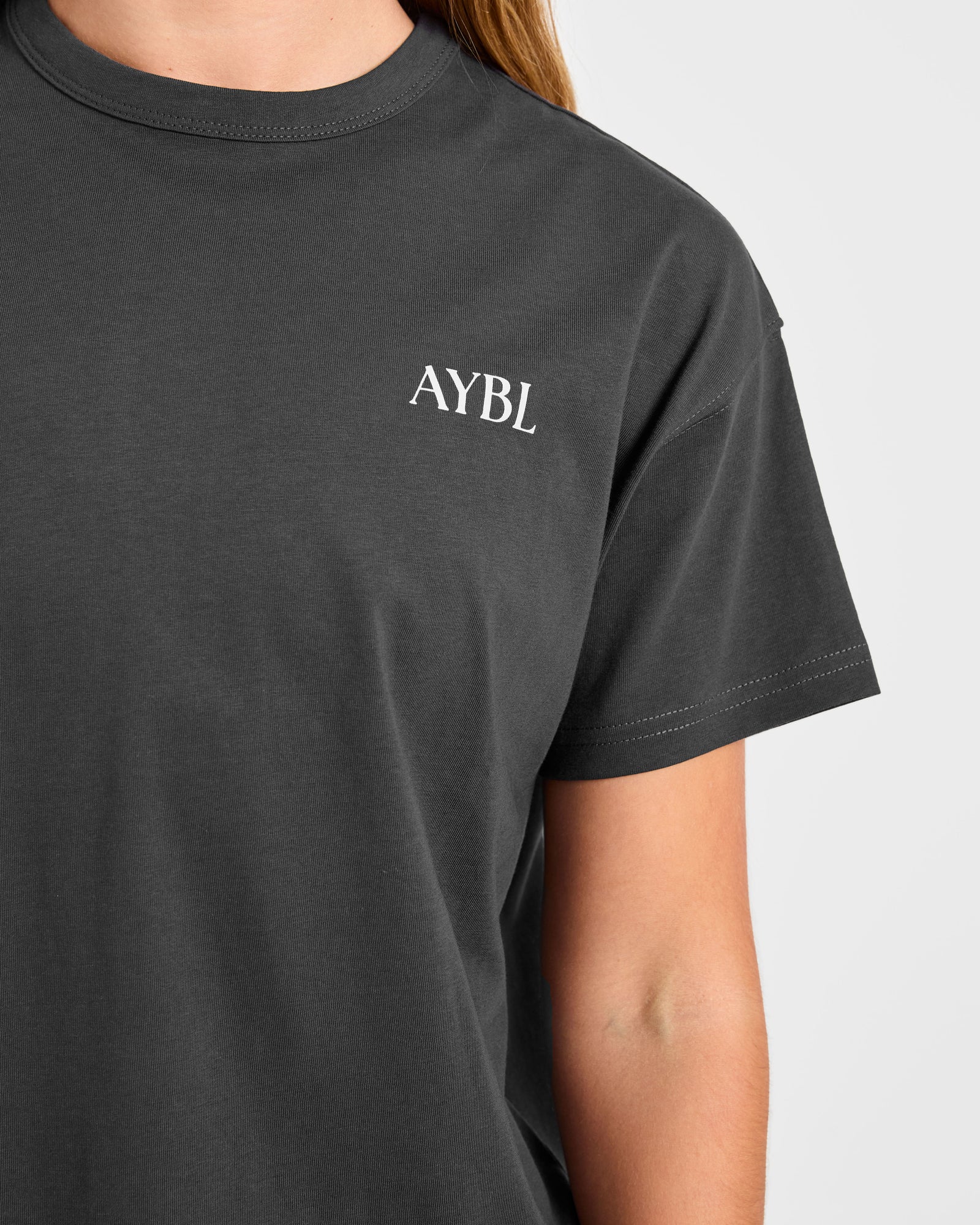 Athletics Club Oversized T Shirt - Charcoal