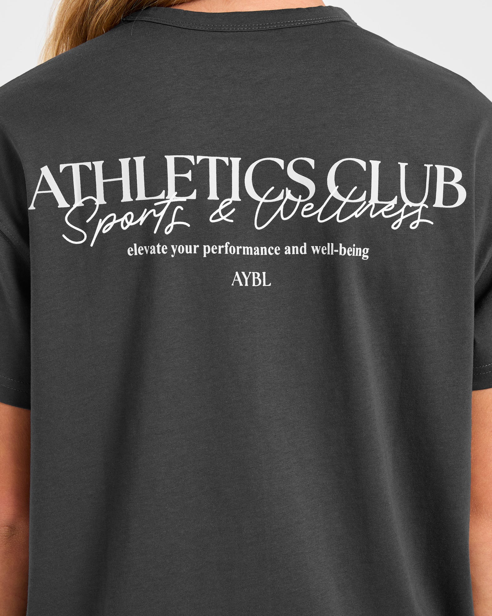 Athletics Club Oversized T Shirt - Charcoal
