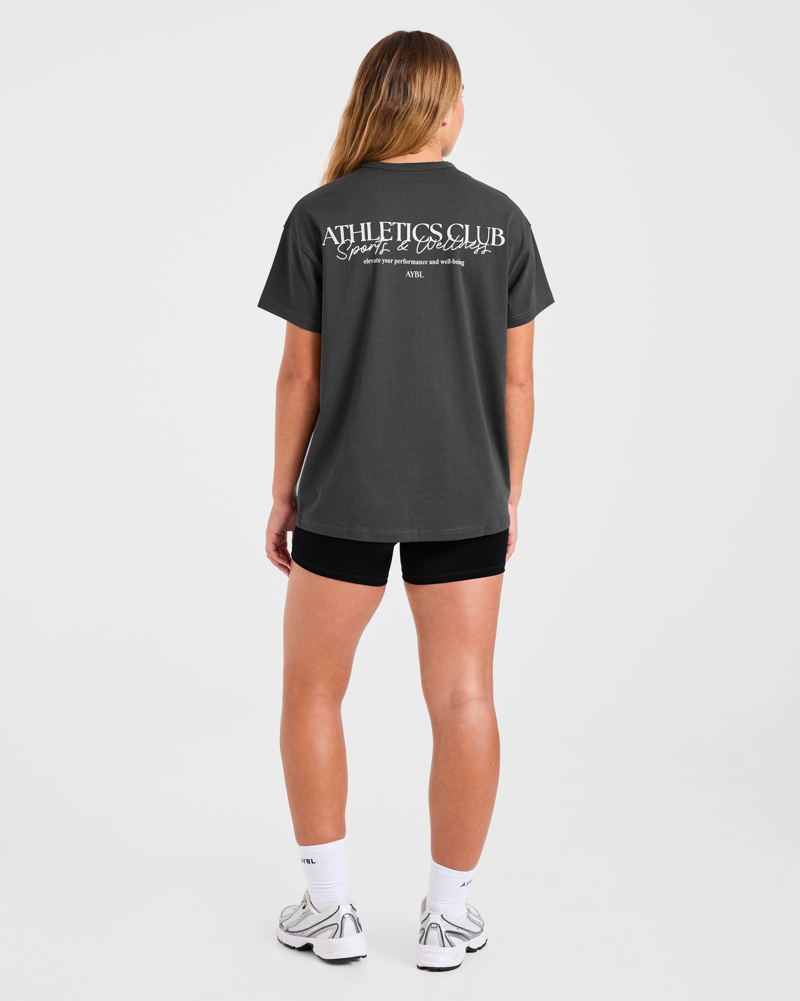 Athletics Club Oversized T Shirt - Charcoal