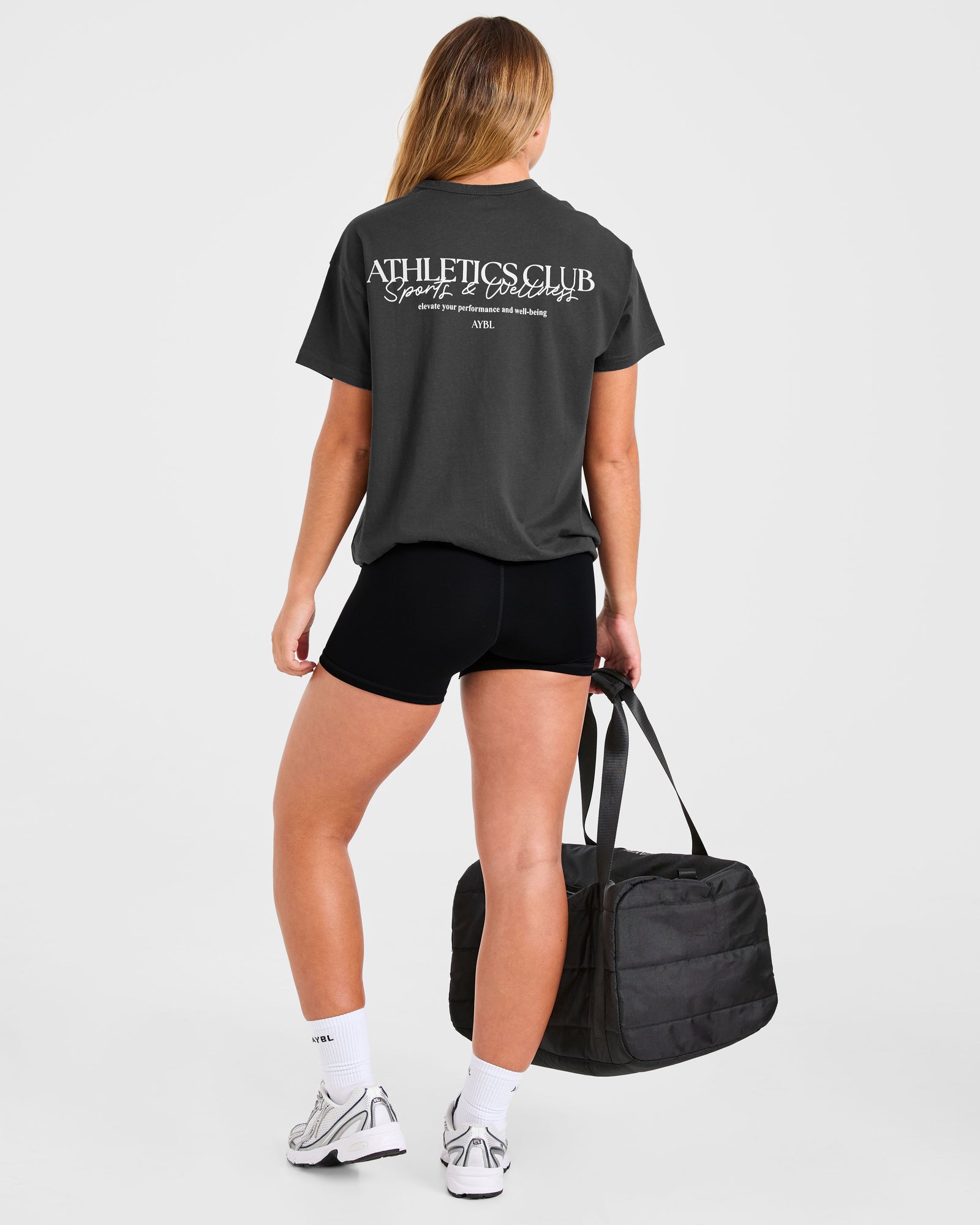 Athletics Club Oversized T Shirt - Charcoal