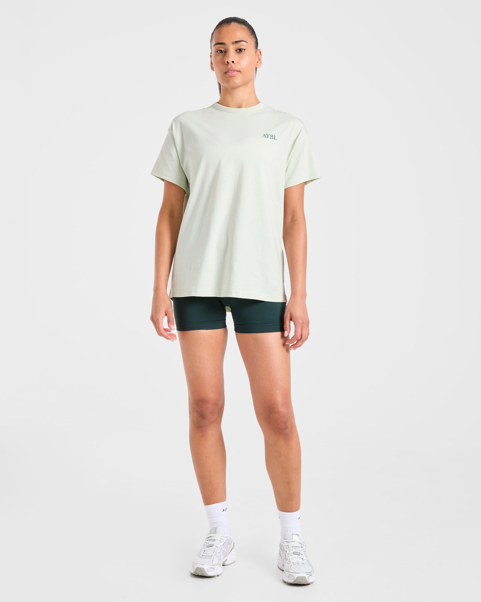 AYBL Sports Club Script Oversized T Shirt - Green
