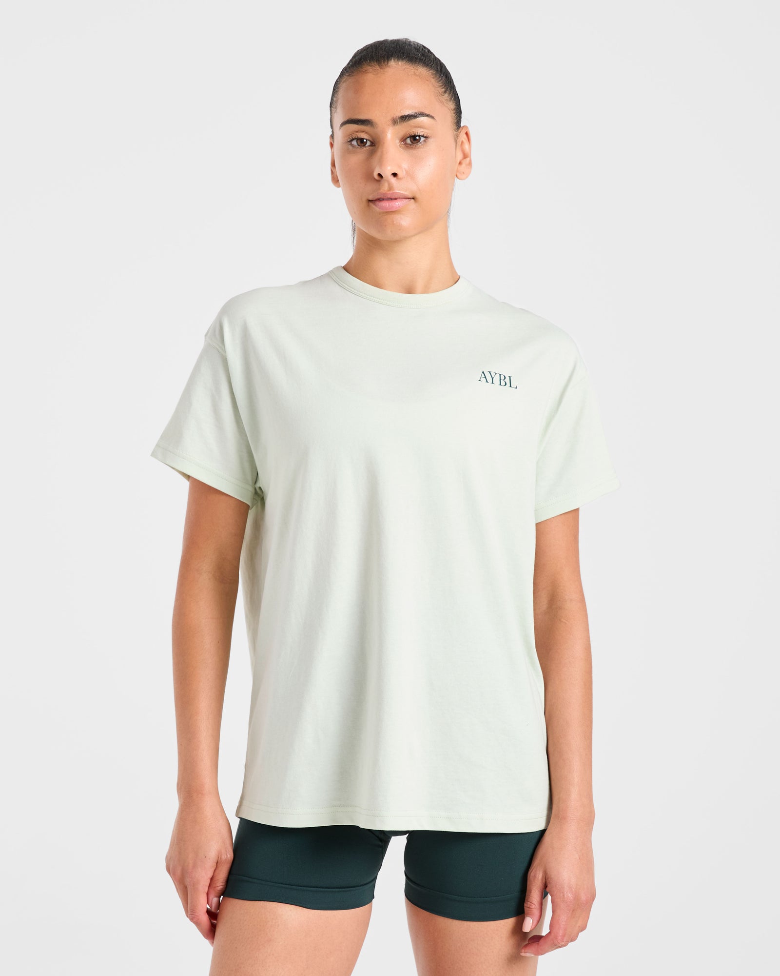 AYBL Sports Club Script Oversized T Shirt - Green